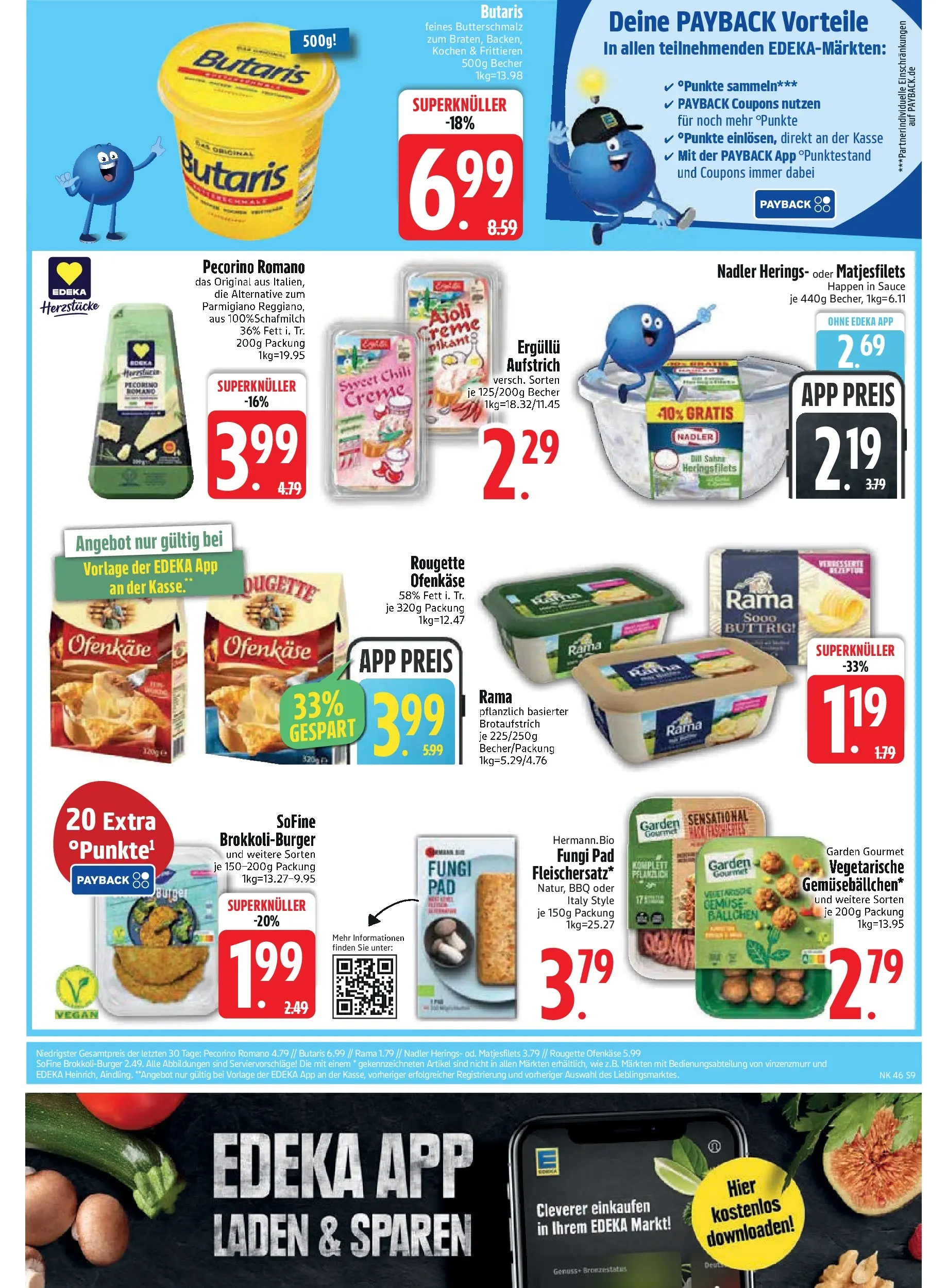 Edeka prospekt Murnau	 (ab 09.11.2025) » Angebote Online | Seite: 11 | Produkte: Butterschmalz, Rama, Burger, Rougette ofenkase
