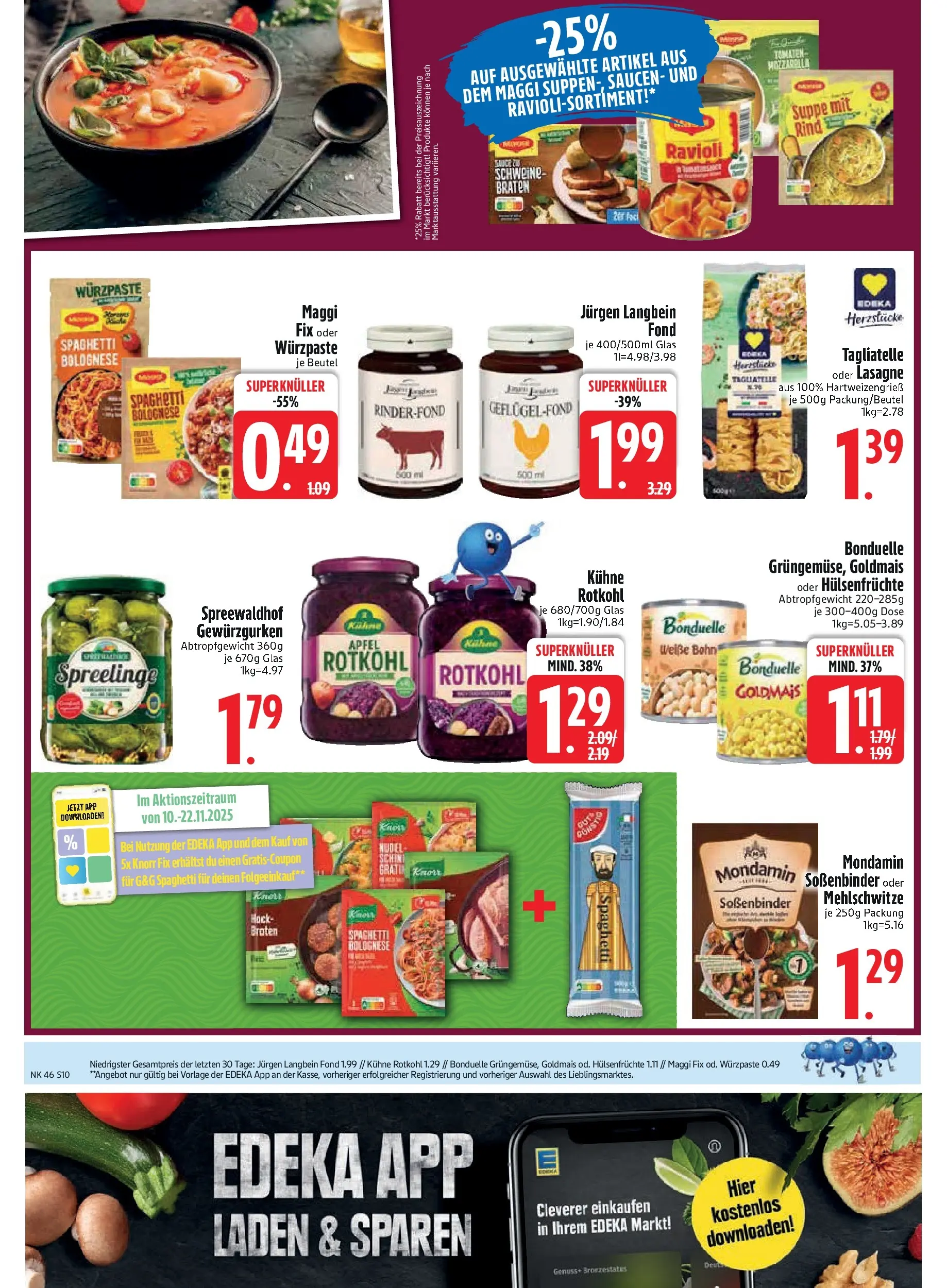 Edeka prospekt Murnau	 (ab 09.11.2025) » Angebote Online | Seite: 12 | Produkte: Knorr fix, Äpfel, Knorr, Pasta