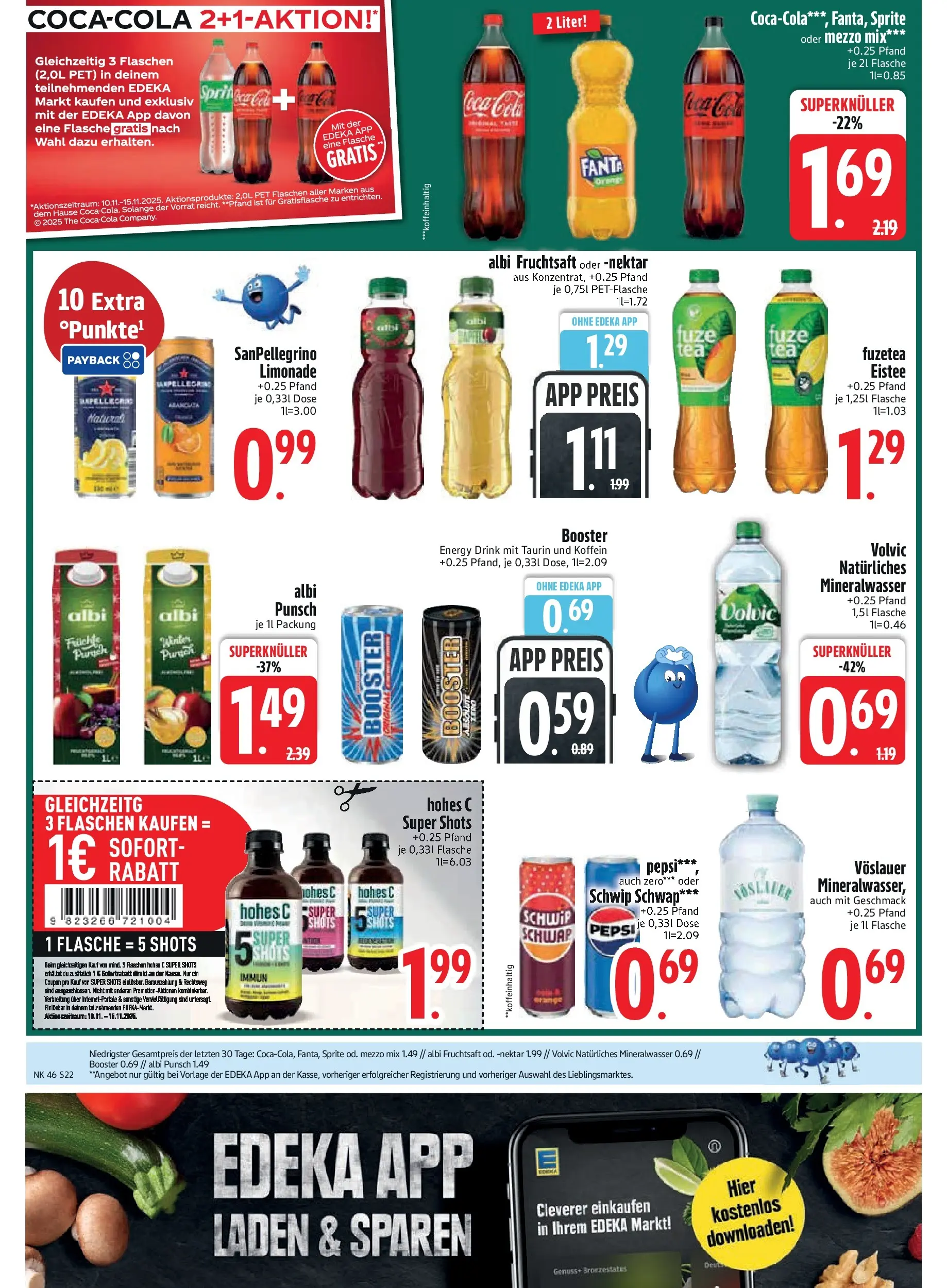 Edeka prospekt Murnau	 (ab 09.11.2025) » Angebote Online | Seite: 24 | Produkte: Fanta, Sprite, Mineralwasser, Pepsi