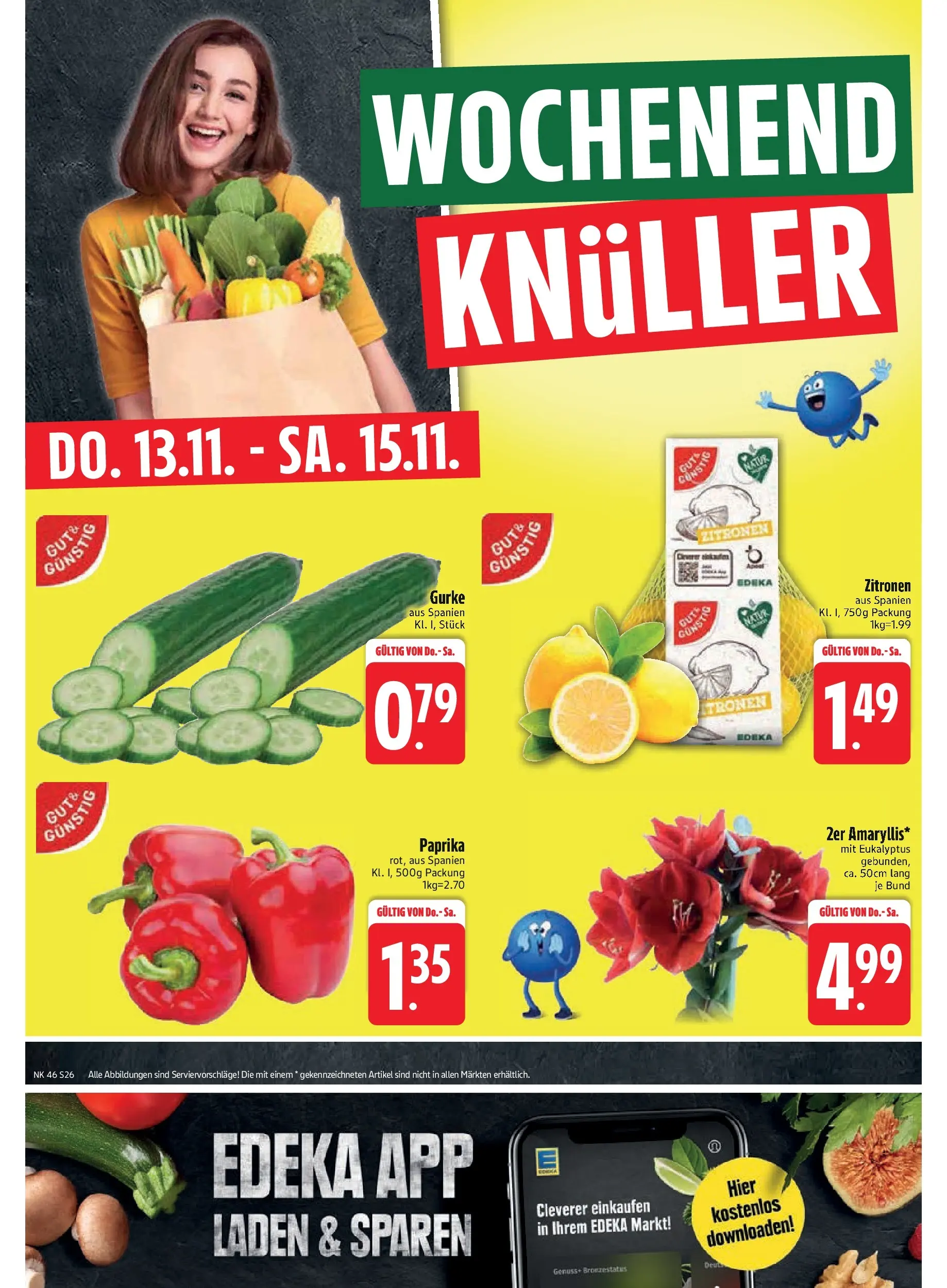 Edeka prospekt Murnau	 (ab 09.11.2025) » Angebote Online | Seite: 28 | Produkte: Paprika, Zitronen