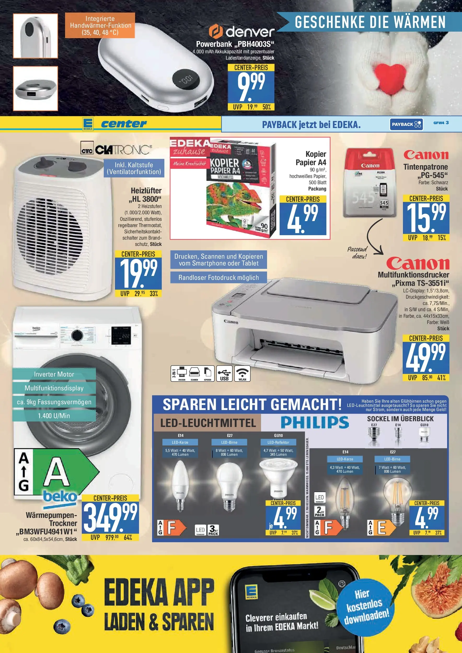 Edeka prospekt Weißenburg	 (ab 09.11.2025) » Angebote Online | Seite: 19 | Produkte: Trockner, Birne, Smartphone, Powerbank