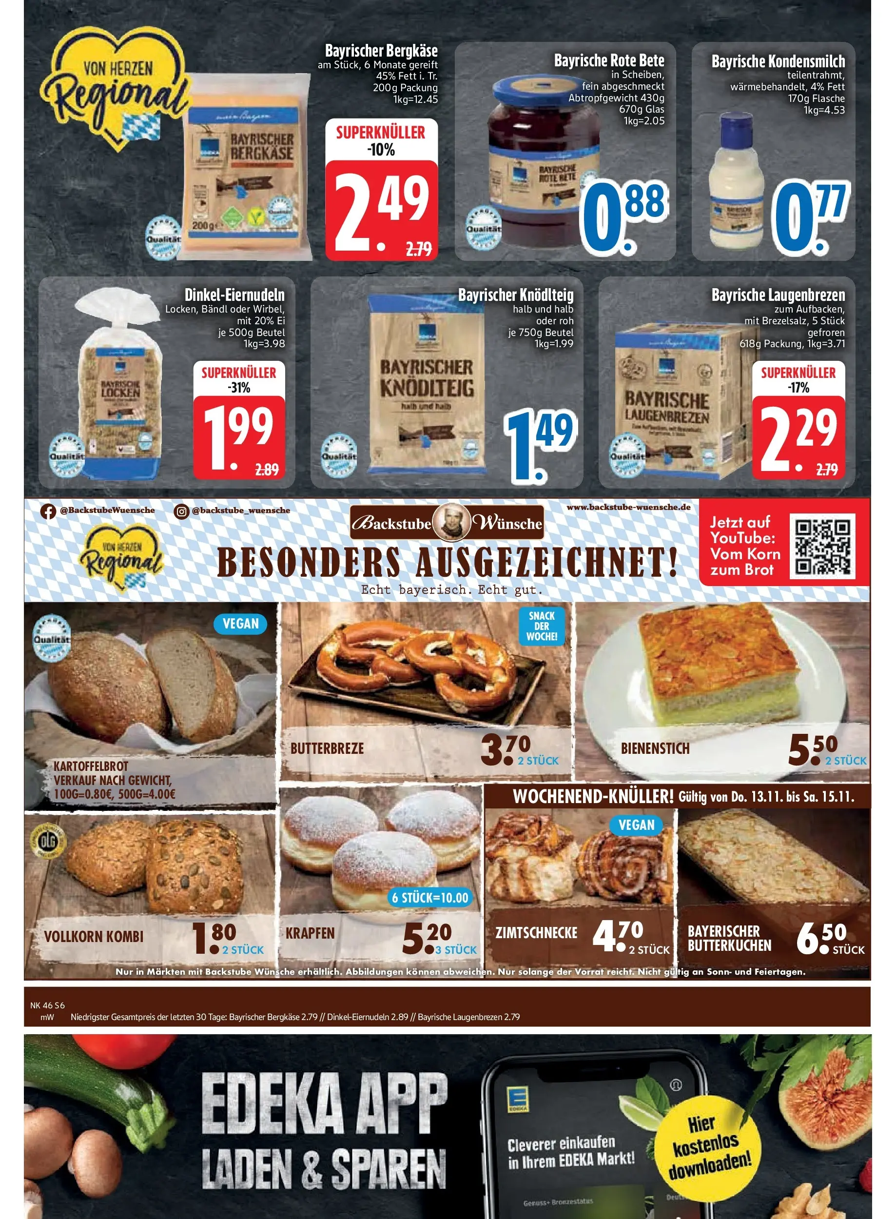 Edeka prospekt Asbach-Bäumenheim	 (ab 09.11.2025) » Angebote Online | Seite: 8 | Produkte: Gewicht, Butter, Pasta, Brot