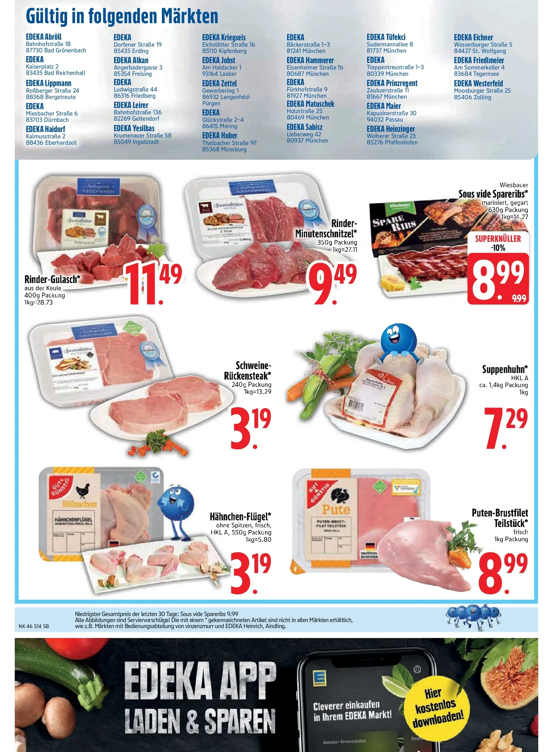 Edeka prospekt Bodenwöhr	 (ab 09.11.2025) » Angebote Online | Seite: 16 | Produkte: Pute, Bad, Steak