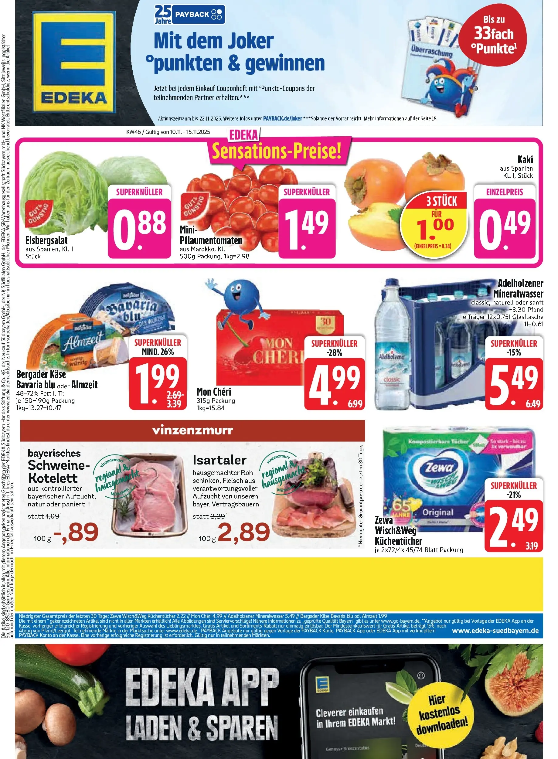 Edeka prospekt Murnau	 (ab 09.11.2025) » Angebote Online | Seite: 3 | Produkte: Käse, Zewa, Mineralwasser, Kaki