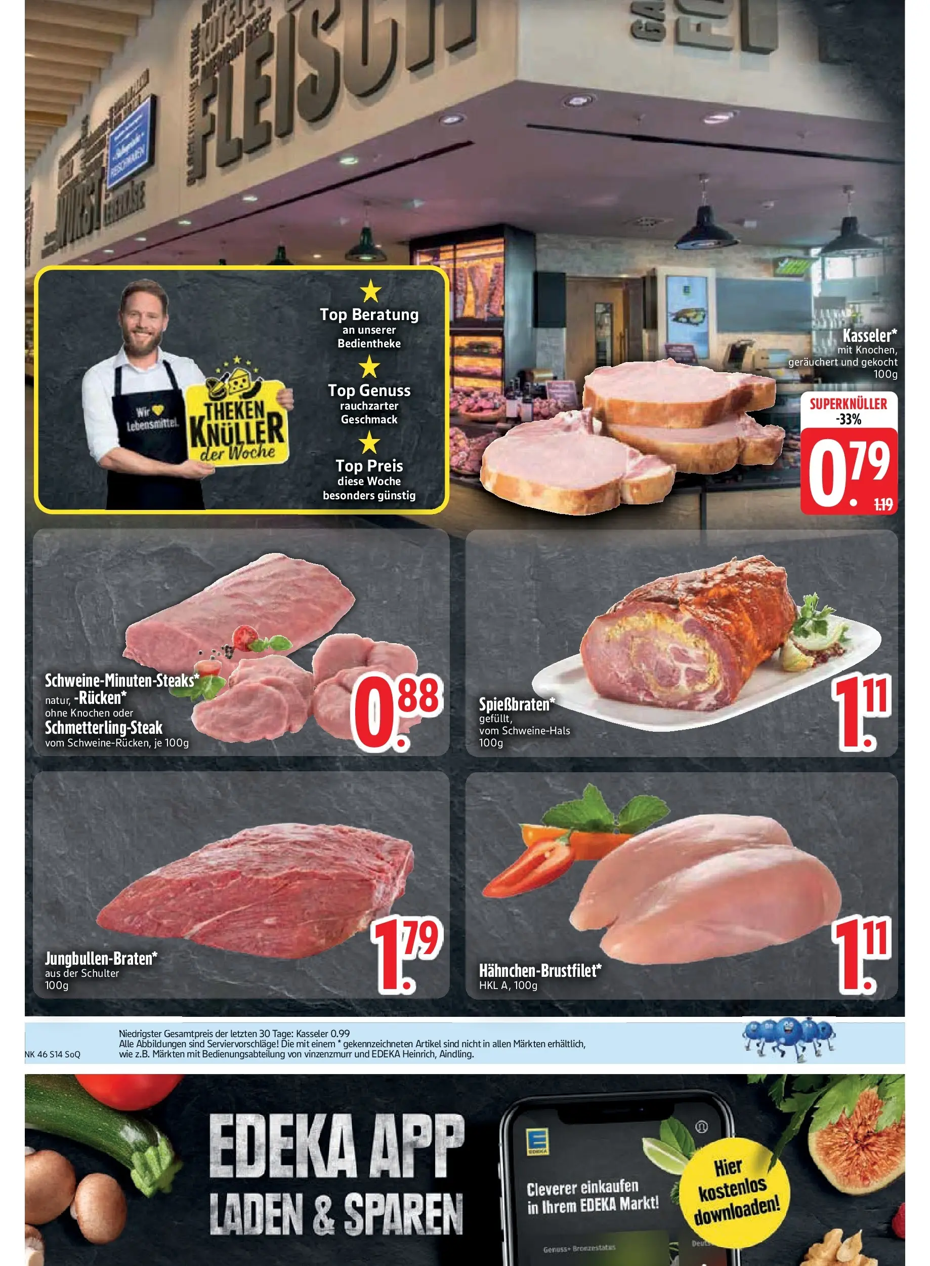 Edeka prospekt Vilgertshofen-Issing	 (ab 09.11.2025) » Angebote Online | Seite: 16 | Produkte: Top, Steak