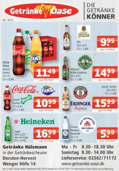 Entdecke - Getränke Oase: Getränkeangebote ab 09.11.2025 gültig Entdecke - Getränke Oase: Getränkeangebote ab 09.11.2025 gültig