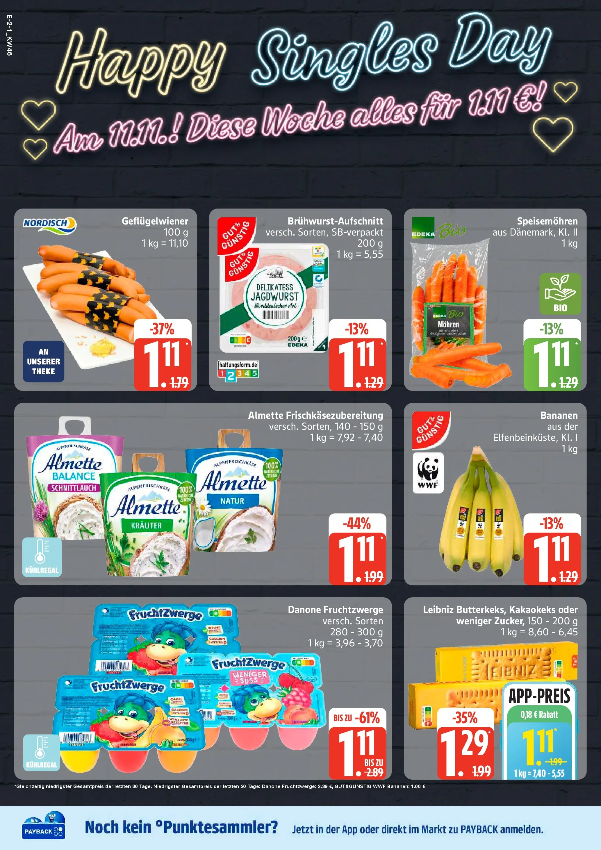 Edeka prospekt Hamburg	 (ab 10.11.2025) » Angebote Online | Seite: 2 | Produkte: Almette, Fruchtzwerge, Bananen, Zucker