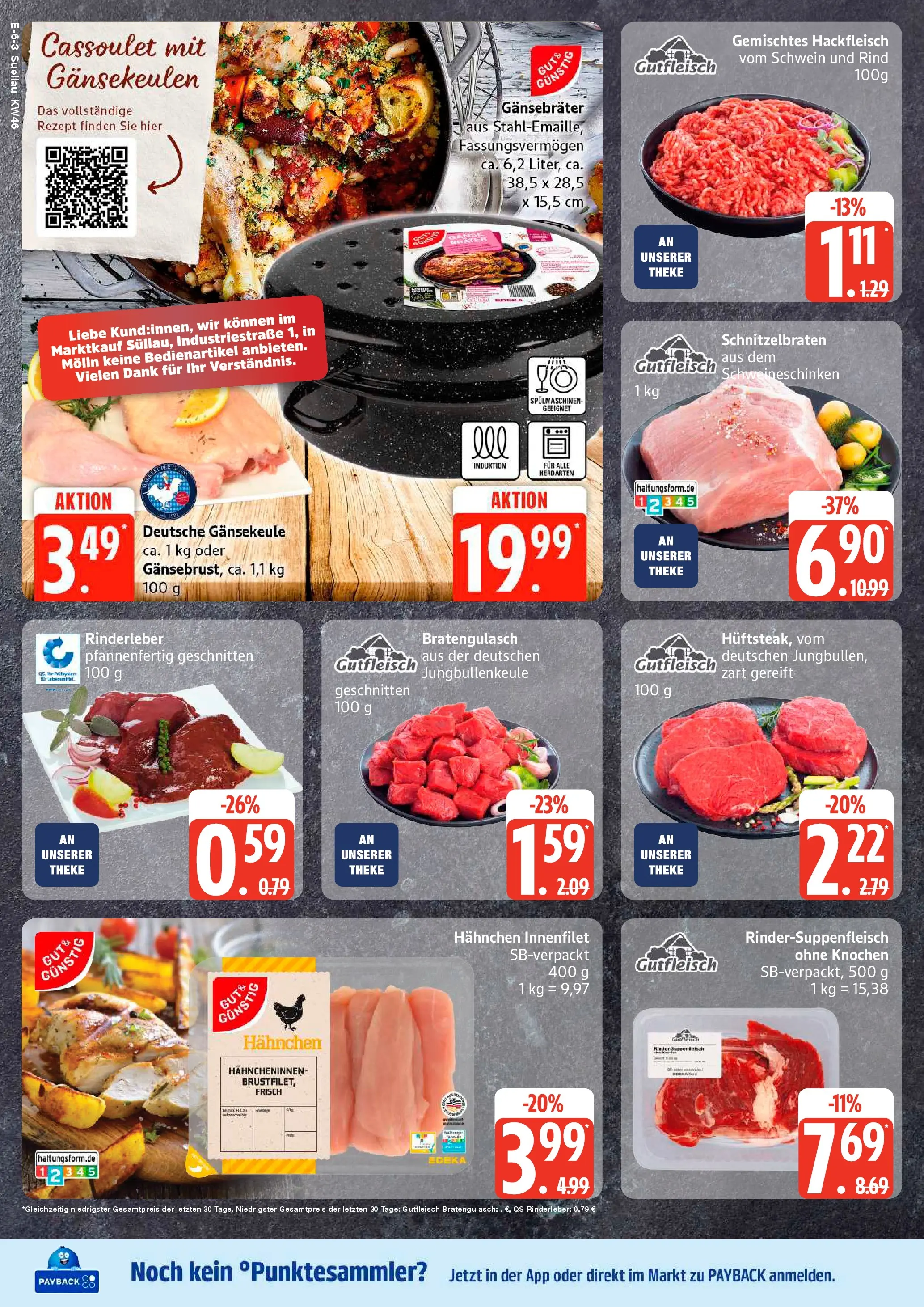 Edeka prospekt Ratzeburg	 (ab 10.11.2025) » Angebote Online | Seite: 6 | Produkte: Hahnchen, Theke, Hackfleisch