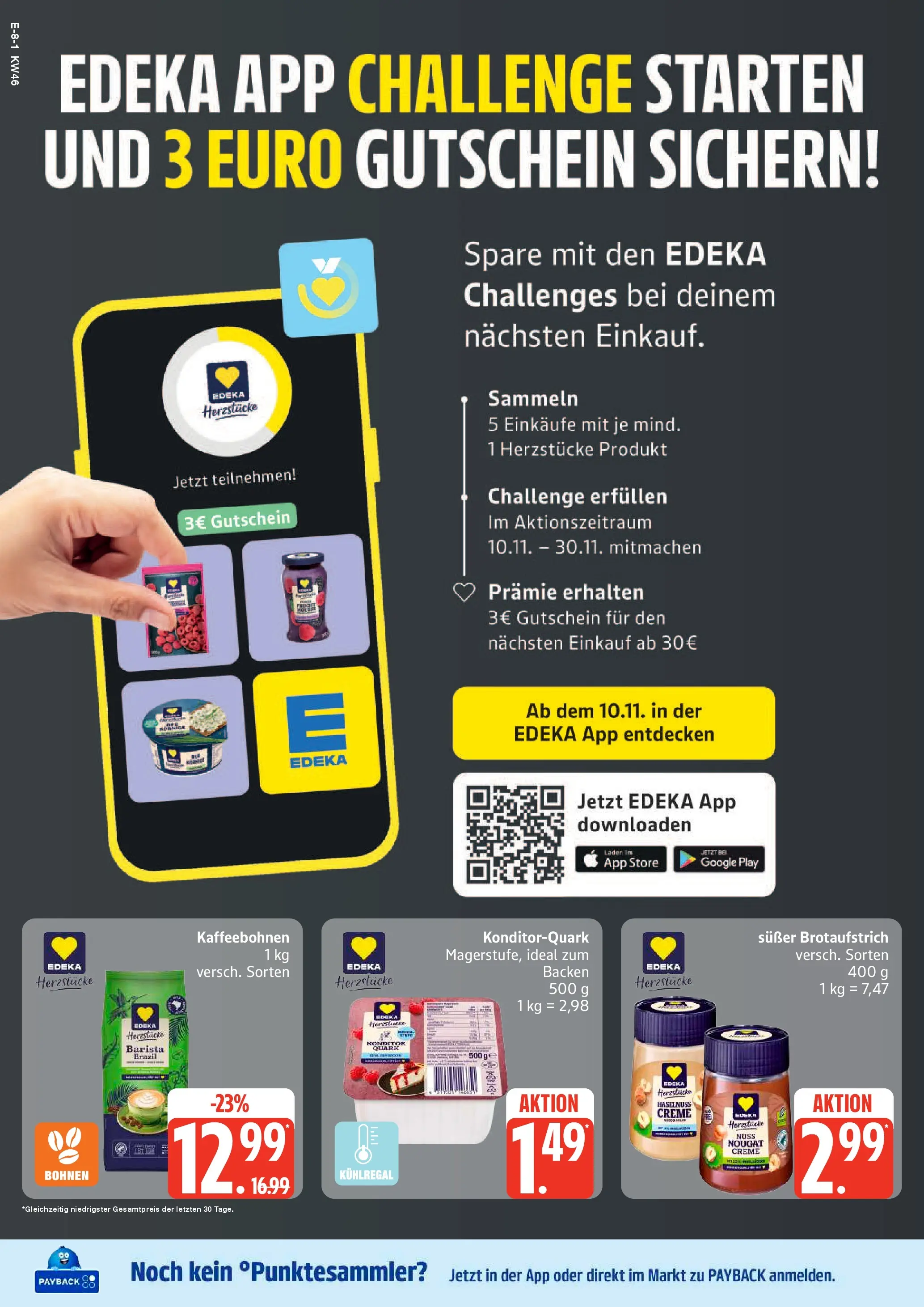 Edeka prospekt Hamburg	 (ab 10.11.2025) » Angebote Online | Seite: 8 | Produkte: Quark, Creme