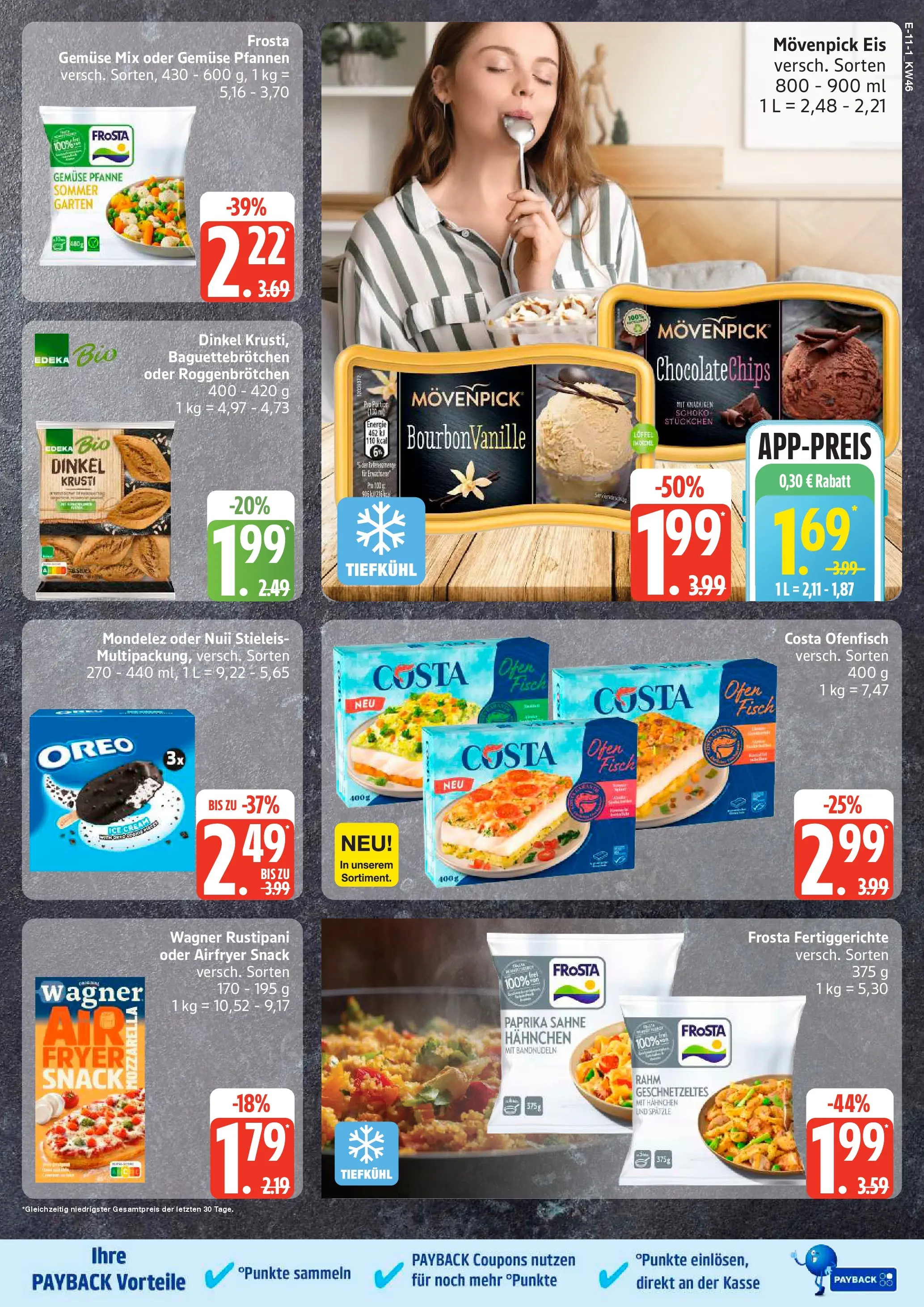 Edeka prospekt Hamburg	 (ab 10.11.2025) » Angebote Online | Seite: 11 | Produkte: Hahnchen, Fisch, Movenpick eis, Paprika