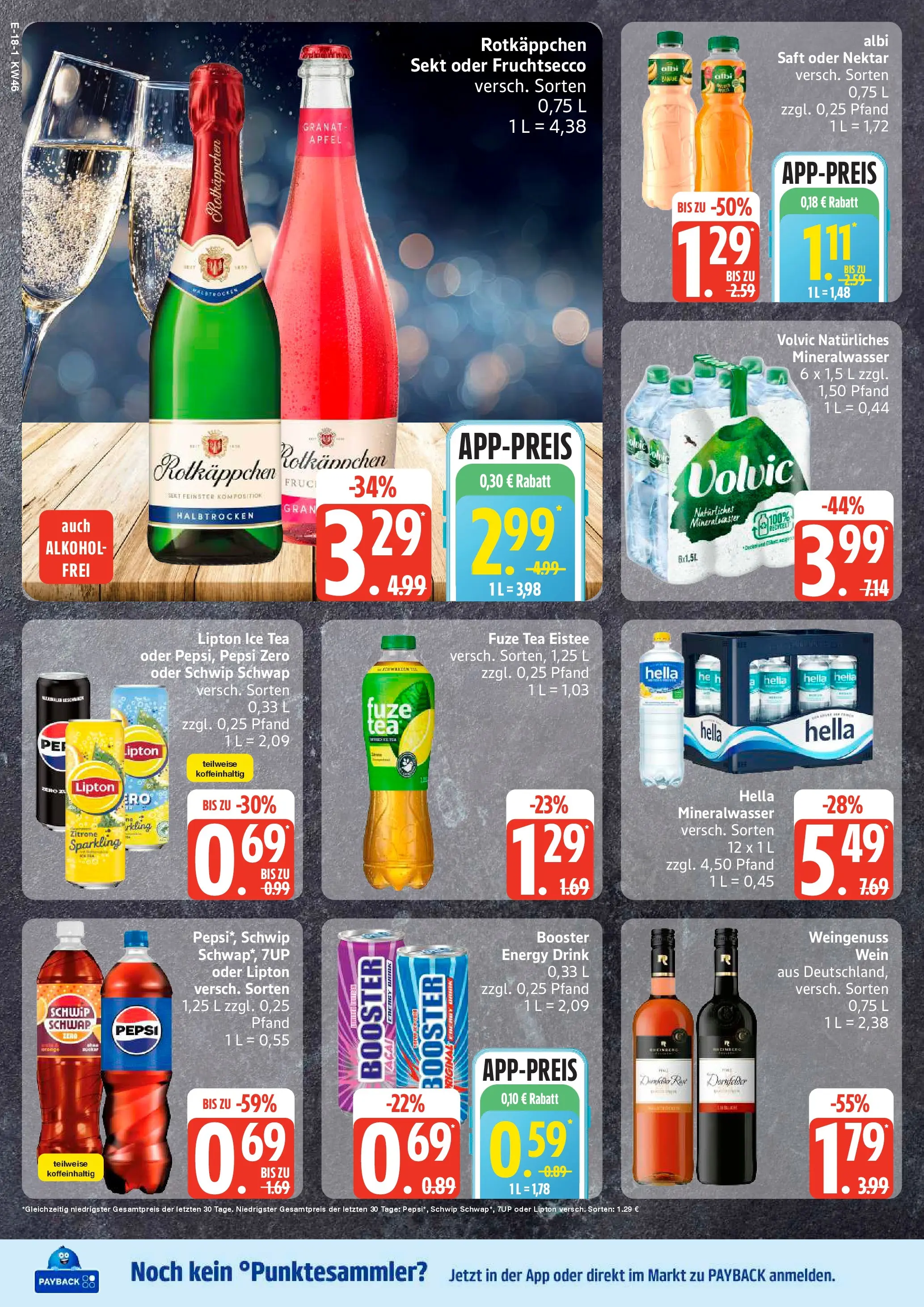 Edeka prospekt Hamburg	 (ab 10.11.2025) » Angebote Online | Seite: 18 | Produkte: Energy, Zitrone, Rotkäppchen, Volvic