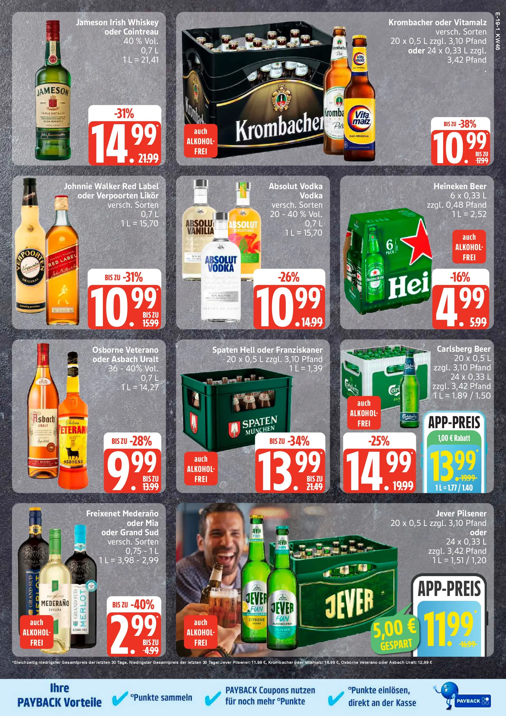 Edeka prospekt Hamburg	 (ab 10.11.2025) » Angebote Online | Seite: 19 | Produkte: Carlsberg, Zitrone, Jever, Whiskey