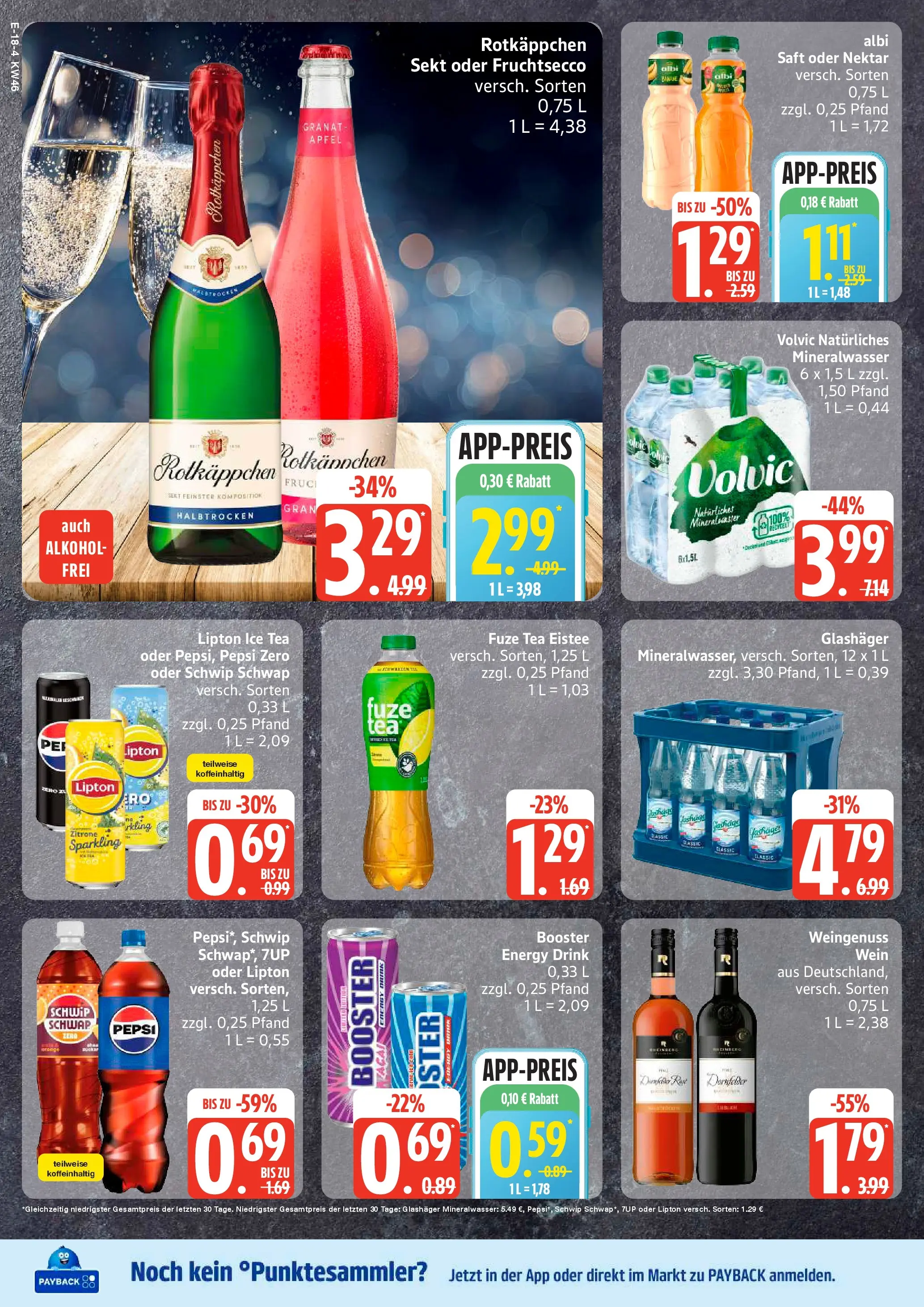 Edeka prospekt Neuruppin	 (ab 10.11.2025) » Angebote Online | Seite: 18 | Produkte: Energy, Schwip schwap, Mineralwasser, Saft