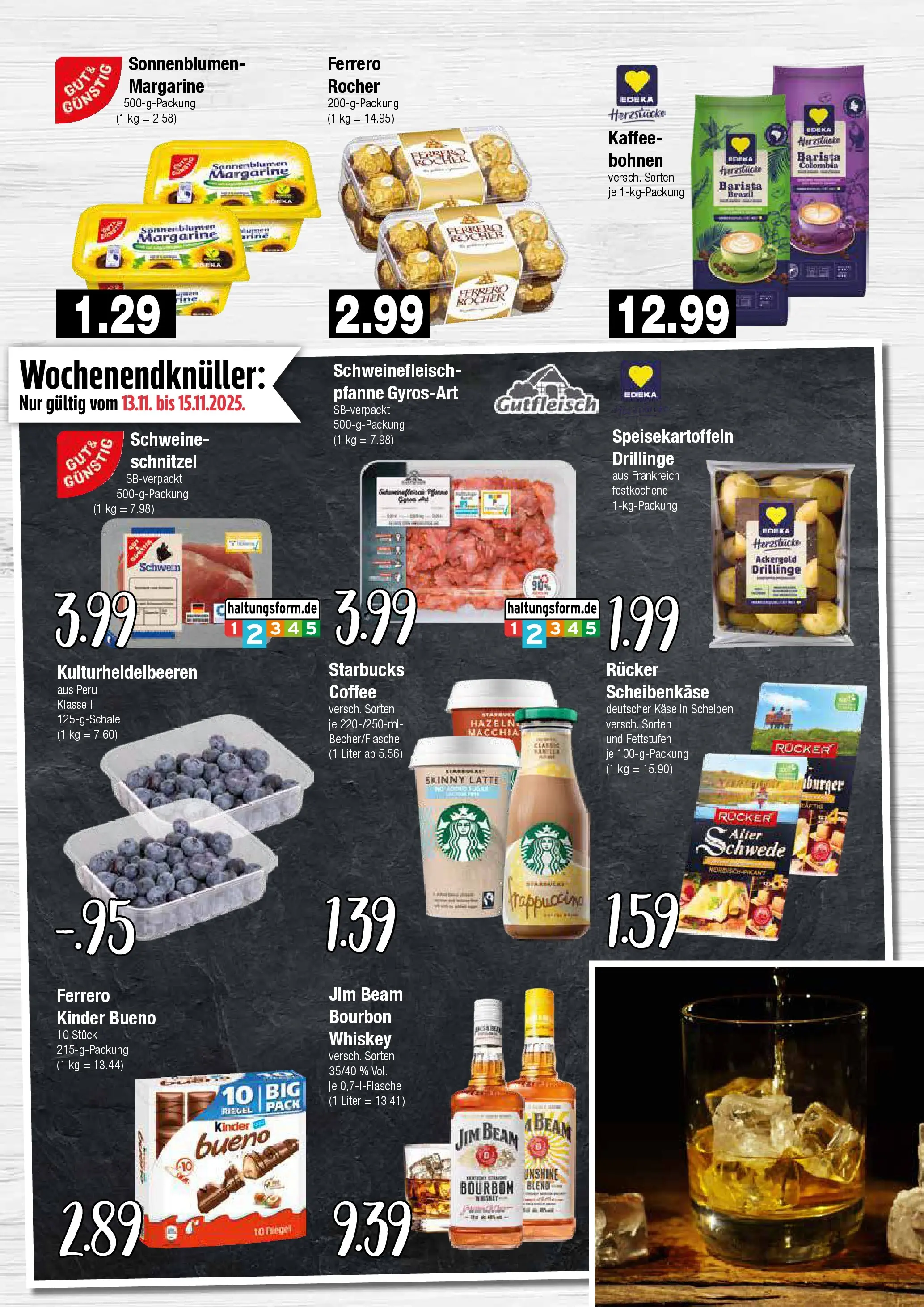 Edeka prospekt Hamburg	 (ab 10.11.2025) » Angebote Online | Seite: 10 | Produkte: Jim beam, Käse, Kaffee, Schnitzel