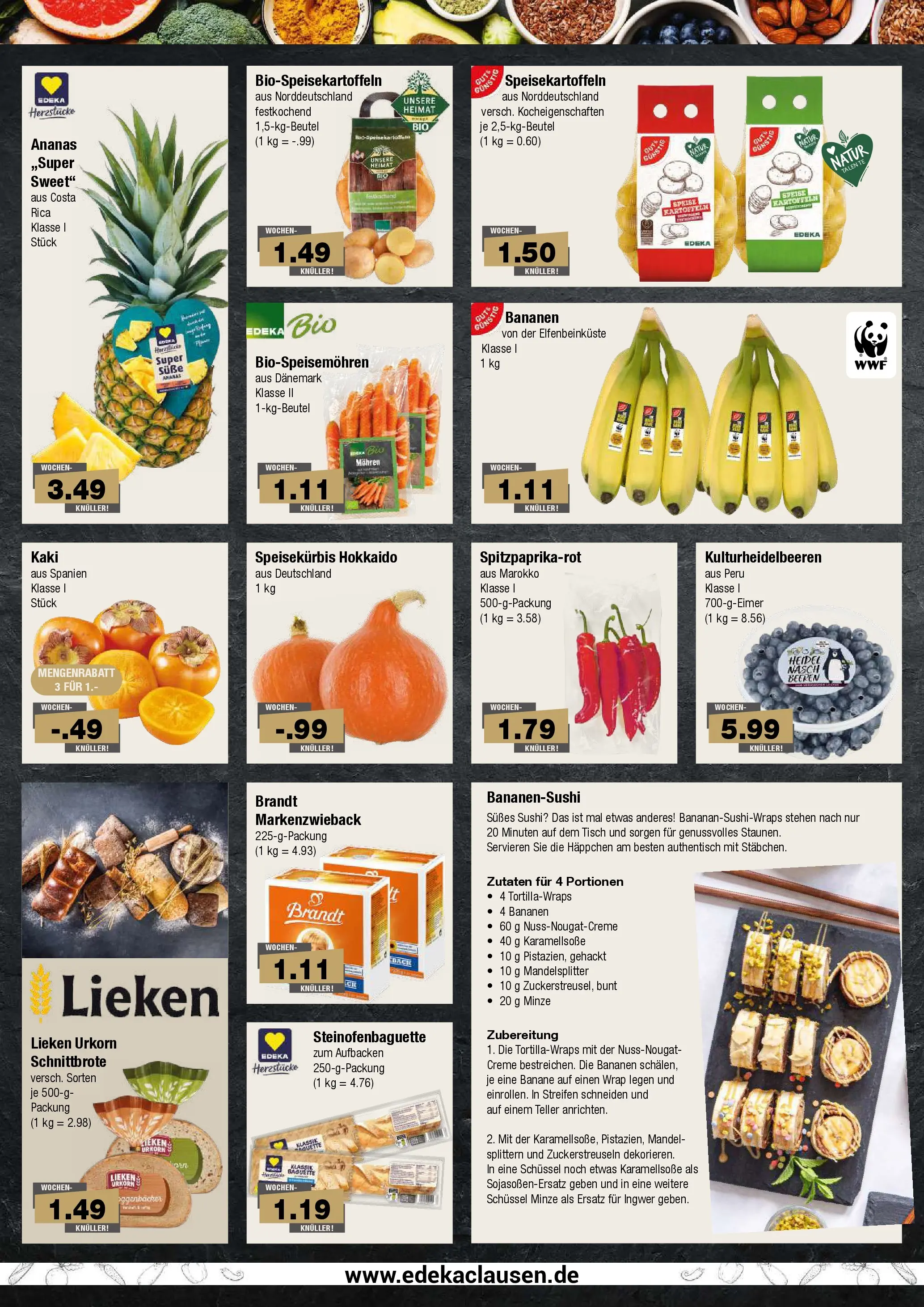 Edeka prospekt Hamburg	 (ab 10.11.2025) » Angebote Online | Seite: 2 | Produkte: Baguette, Bananen, Kartoffeln, Kaki