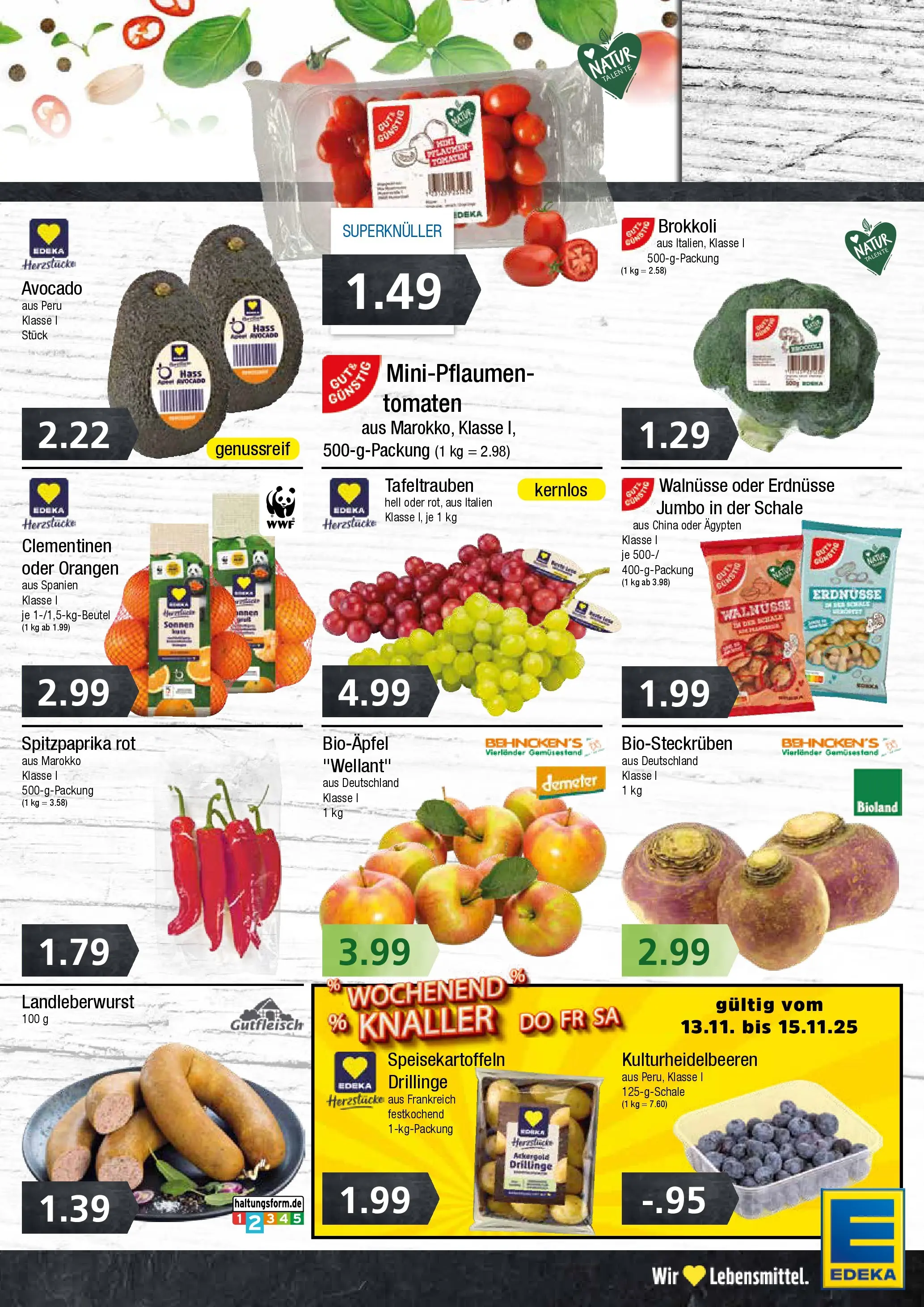 Edeka prospekt Wentorf	 (ab 10.11.2025) » Angebote Online | Seite: 3 | Produkte: Walnüsse, Orangen, Tomaten, Avocado