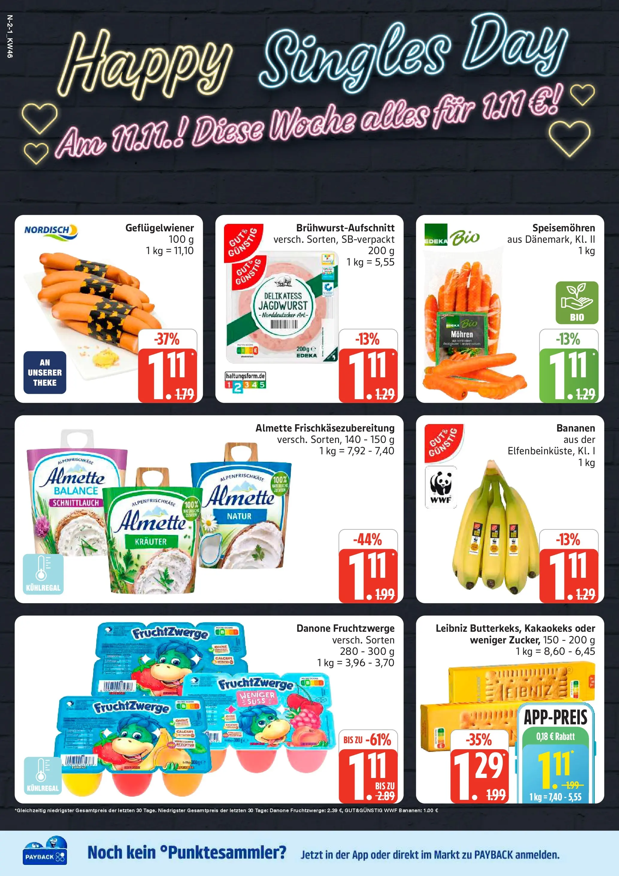 Marktkauf - Marktkauf: Wochenangebote (ab 10.11.2025) » Angebote online | Seite: 2 | Produkte: Almette, Fruchtzwerge, Bananen, Mohren