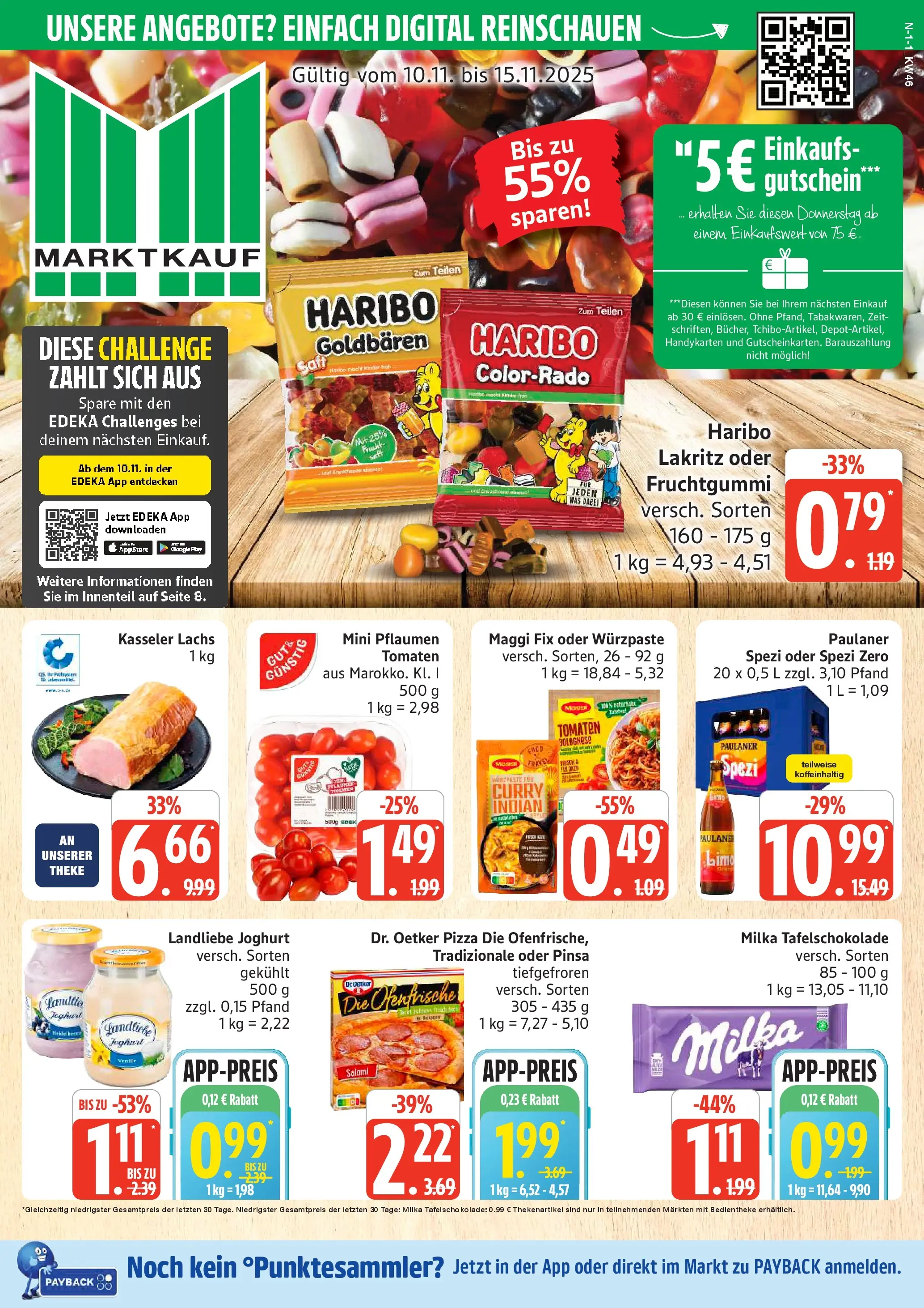 Marktkauf - Marktkauf: Wochenangebote (ab 10.11.2025) » Angebote online | Seite: 1 | Produkte: Pflaumen, Haribo, Tomaten, Landliebe joghurt
