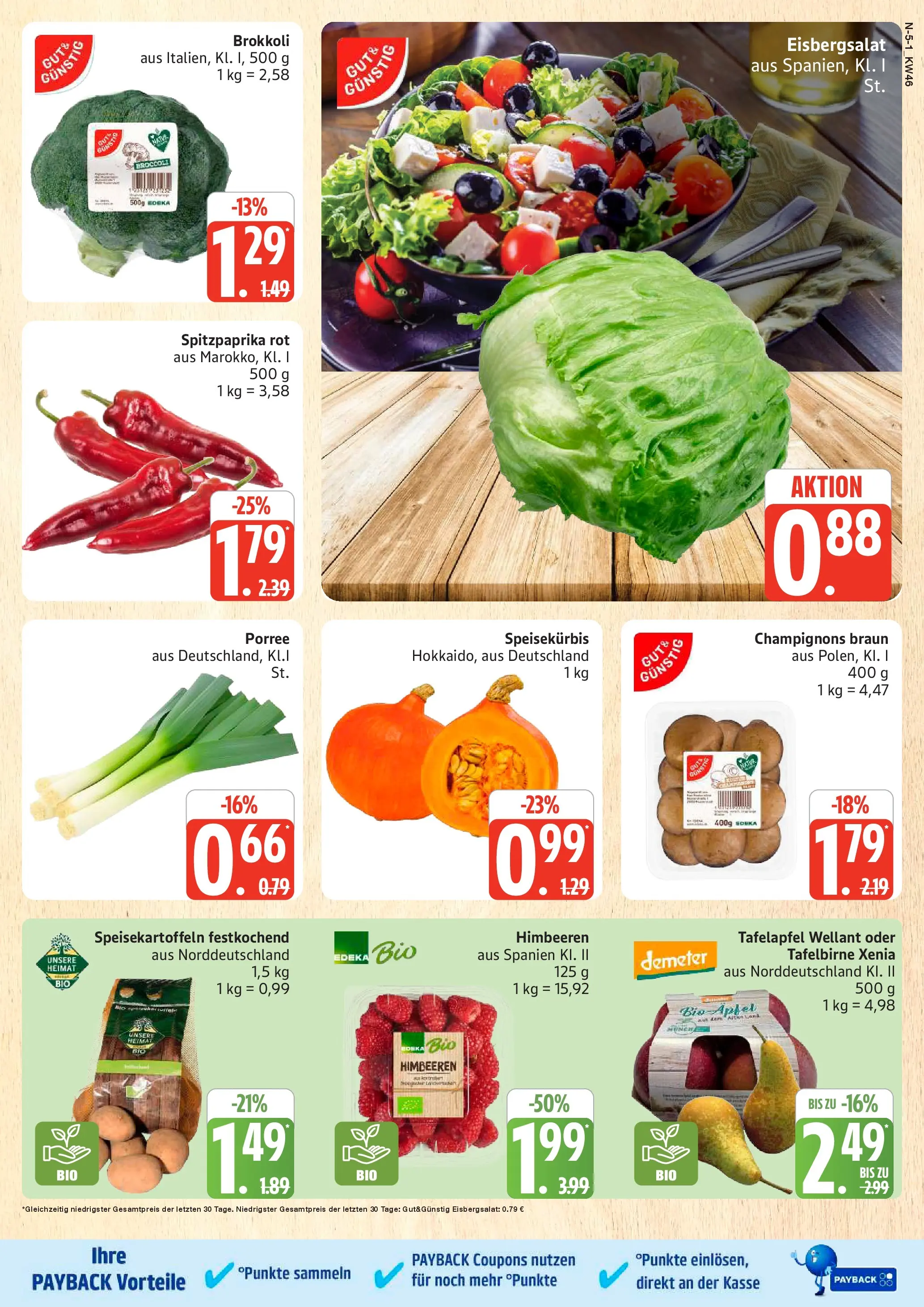 Marktkauf - Marktkauf: Wochenangebote (ab 10.11.2025) » Angebote online | Seite: 5 | Produkte: Himbeeren, Eisbergsalat, Champignons, Brokkoli