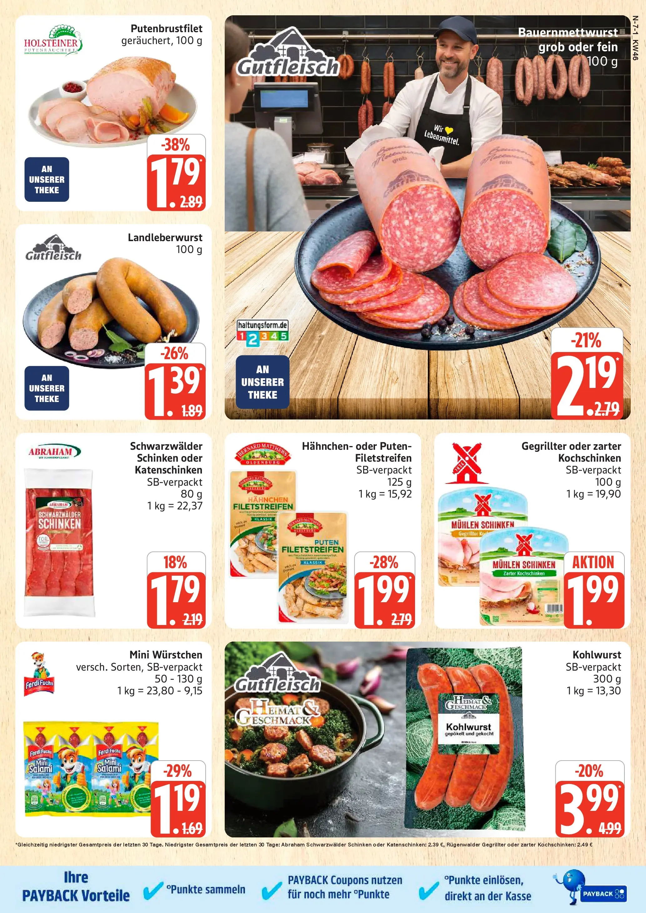 Marktkauf - Marktkauf: Wochenangebote (ab 10.11.2025) » Angebote online | Seite: 7 | Produkte: Hahnchen, Theke, Salami, Schinken