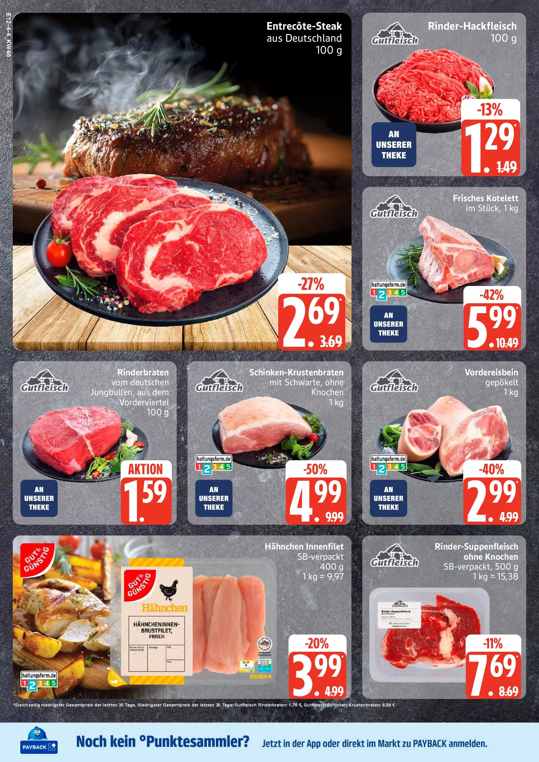 Edeka prospekt Rostock-Gehlsdorf	 (ab 10.11.2025) » Angebote Online | Seite: 6 | Produkte: Rinderbraten, Hahnchen, Theke, Steak