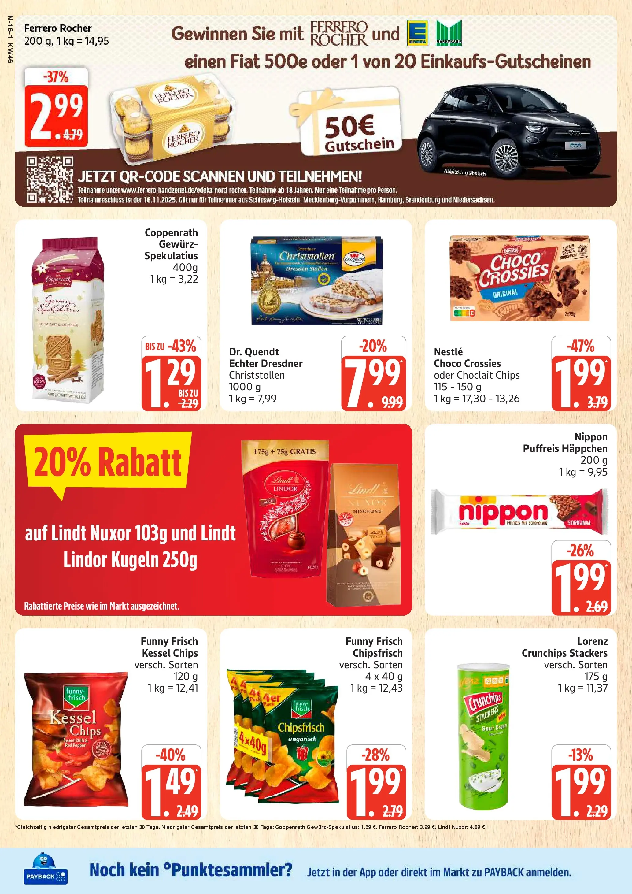 Marktkauf - Marktkauf: Wochenangebote (ab 10.11.2025) » Angebote online | Seite: 16 | Produkte: Schokolade, Funny frisch, Lindt, Chips