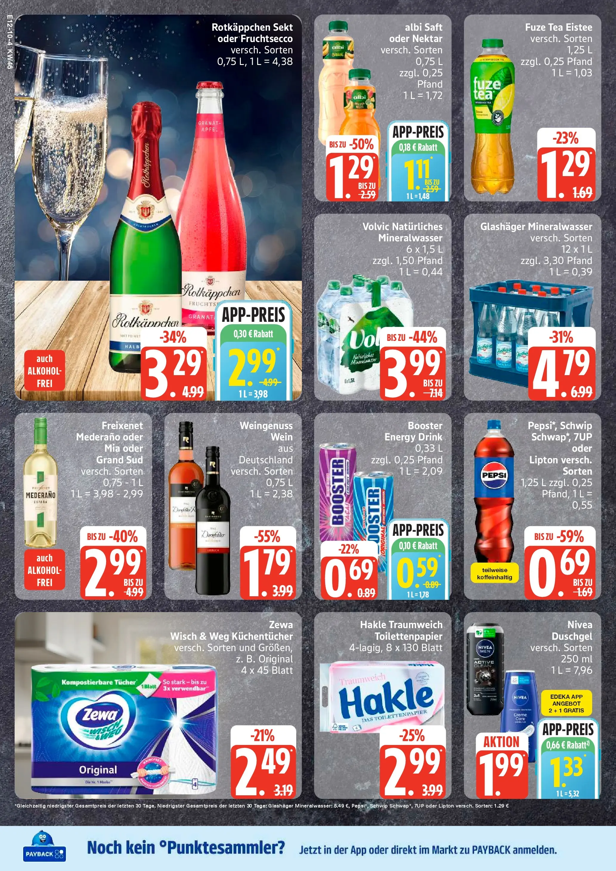 Edeka prospekt Rostock-Gehlsdorf	 (ab 10.11.2025) » Angebote Online | Seite: 18 | Produkte: Rotkappchen sekt, Fuze tea, Äpfel, Schwip schwap