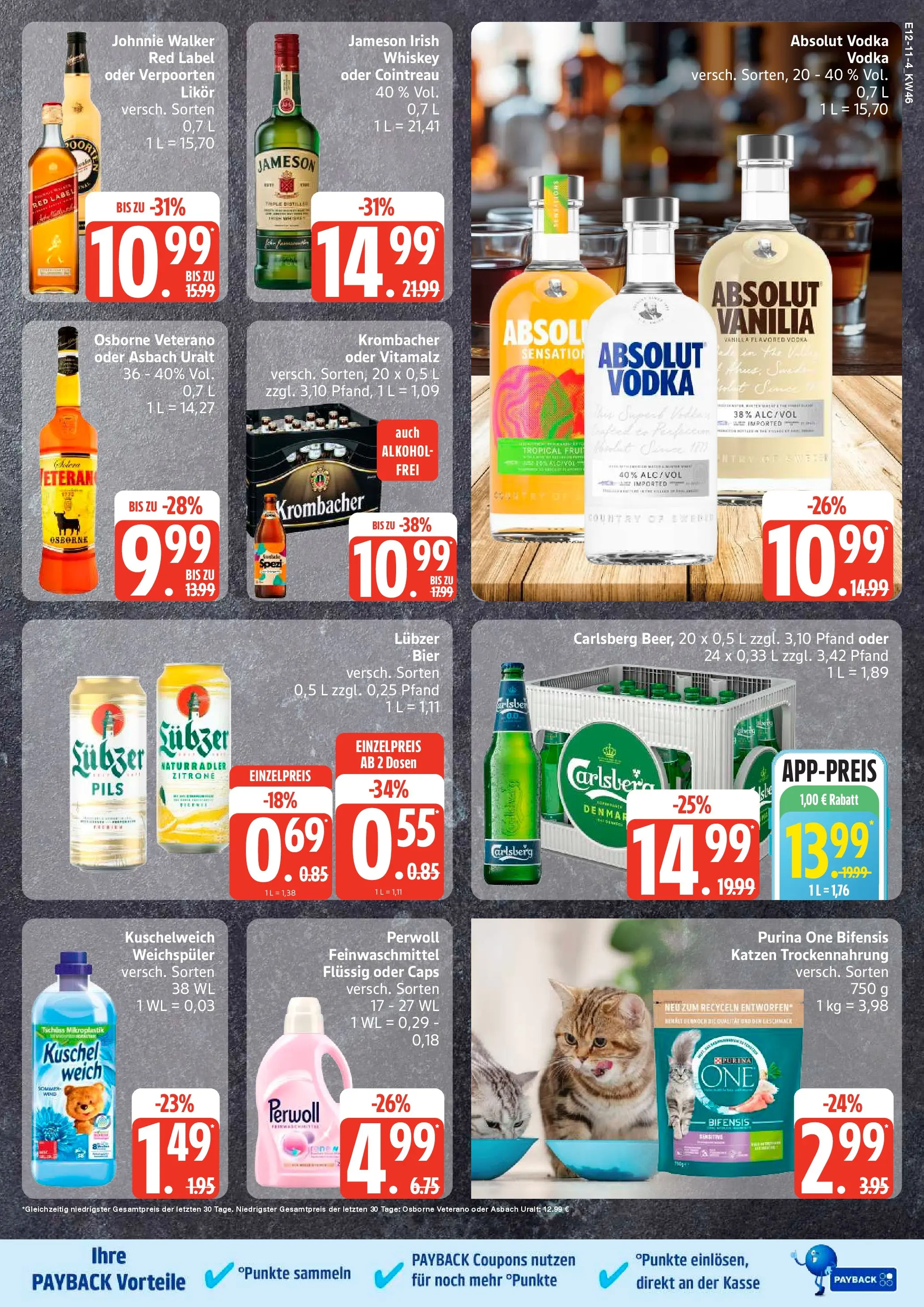 Edeka prospekt Rostock-Gehlsdorf	 (ab 10.11.2025) » Angebote Online | Seite: 19 | Produkte: Carlsberg, Likör, Krombacher, Vodka