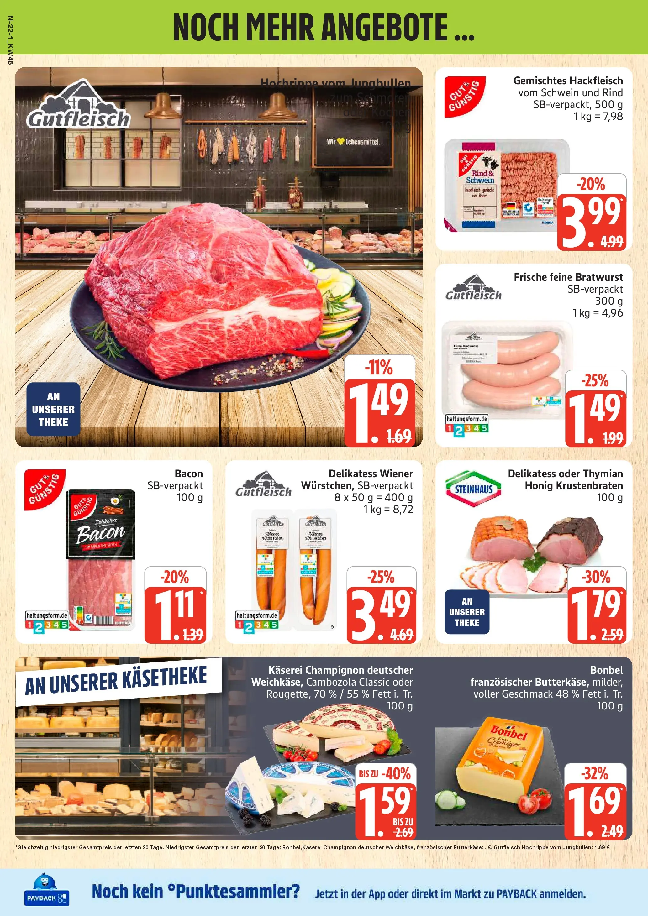 Marktkauf - Marktkauf: Wochenangebote (ab 10.11.2025) » Angebote online | Seite: 22 | Produkte: Theke, Bratwurst, Krustenbraten, Hackfleisch