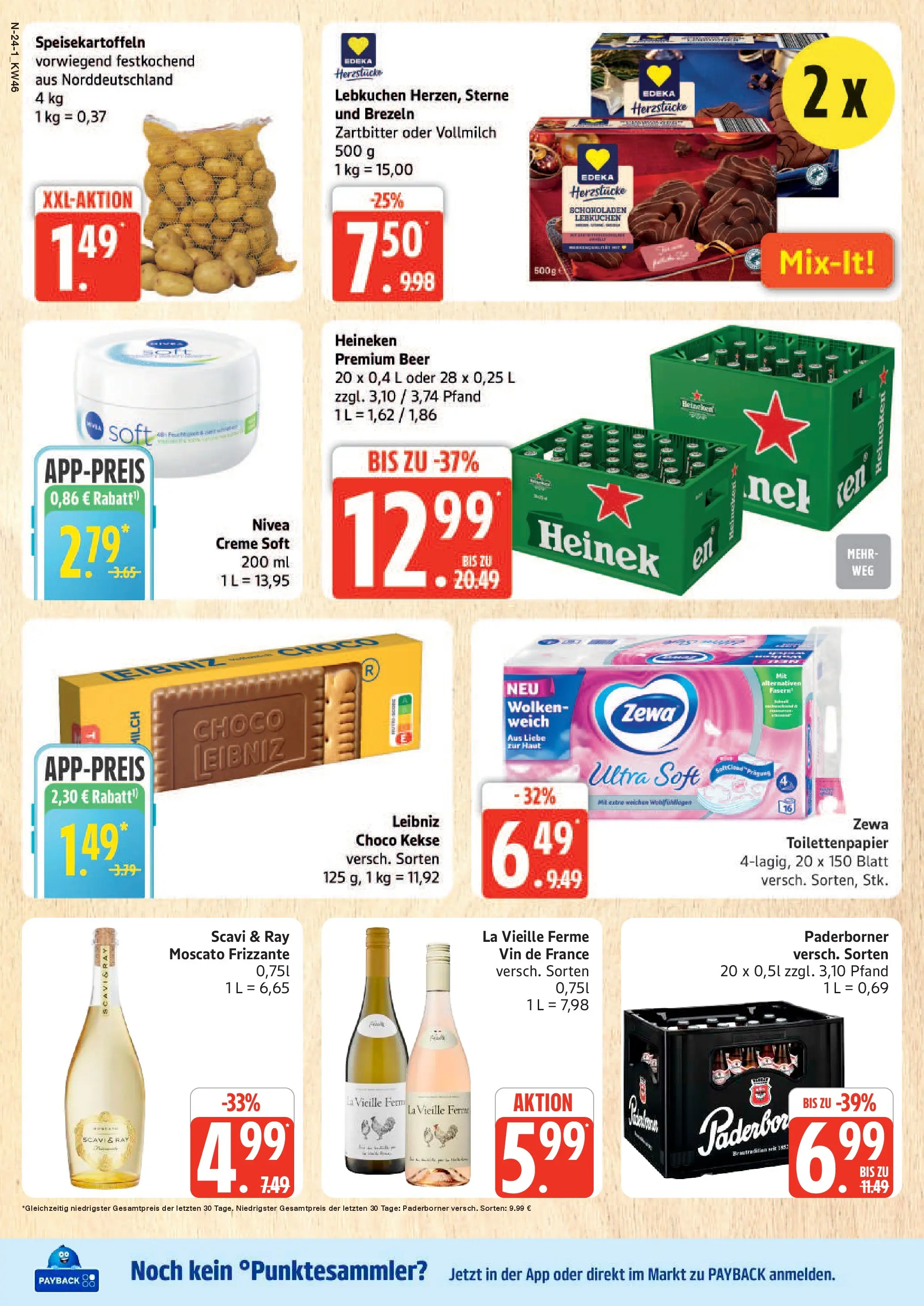 Marktkauf - Marktkauf: Wochenangebote (ab 10.11.2025) » Angebote online | Seite: 24 | Produkte: Milch, Creme, Heineken, Kekse
