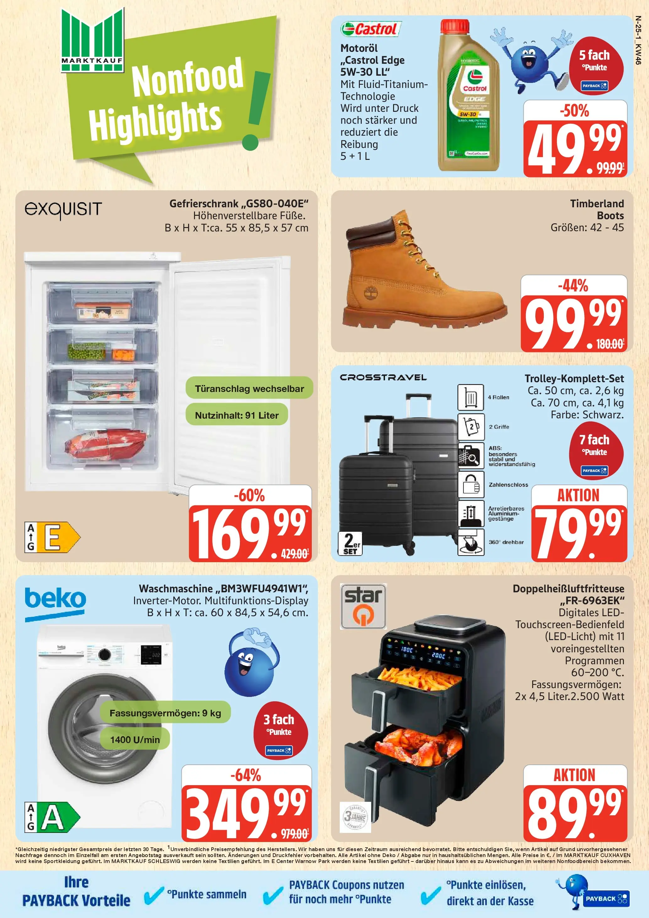 Marktkauf - Marktkauf: Wochenangebote (ab 10.11.2025) » Angebote online | Seite: 25 | Produkte: Gefrierschrank, Waschmaschine