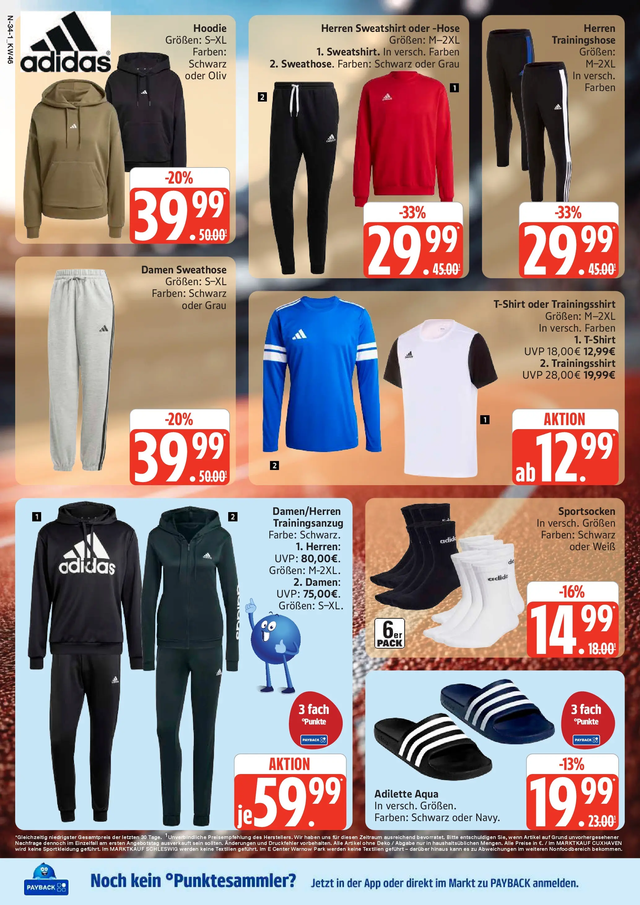 Marktkauf - Marktkauf: Wochenangebote (ab 10.11.2025) » Angebote online | Seite: 34 | Produkte: Sweatshirt, Trainingshose, Hoodie, Hose