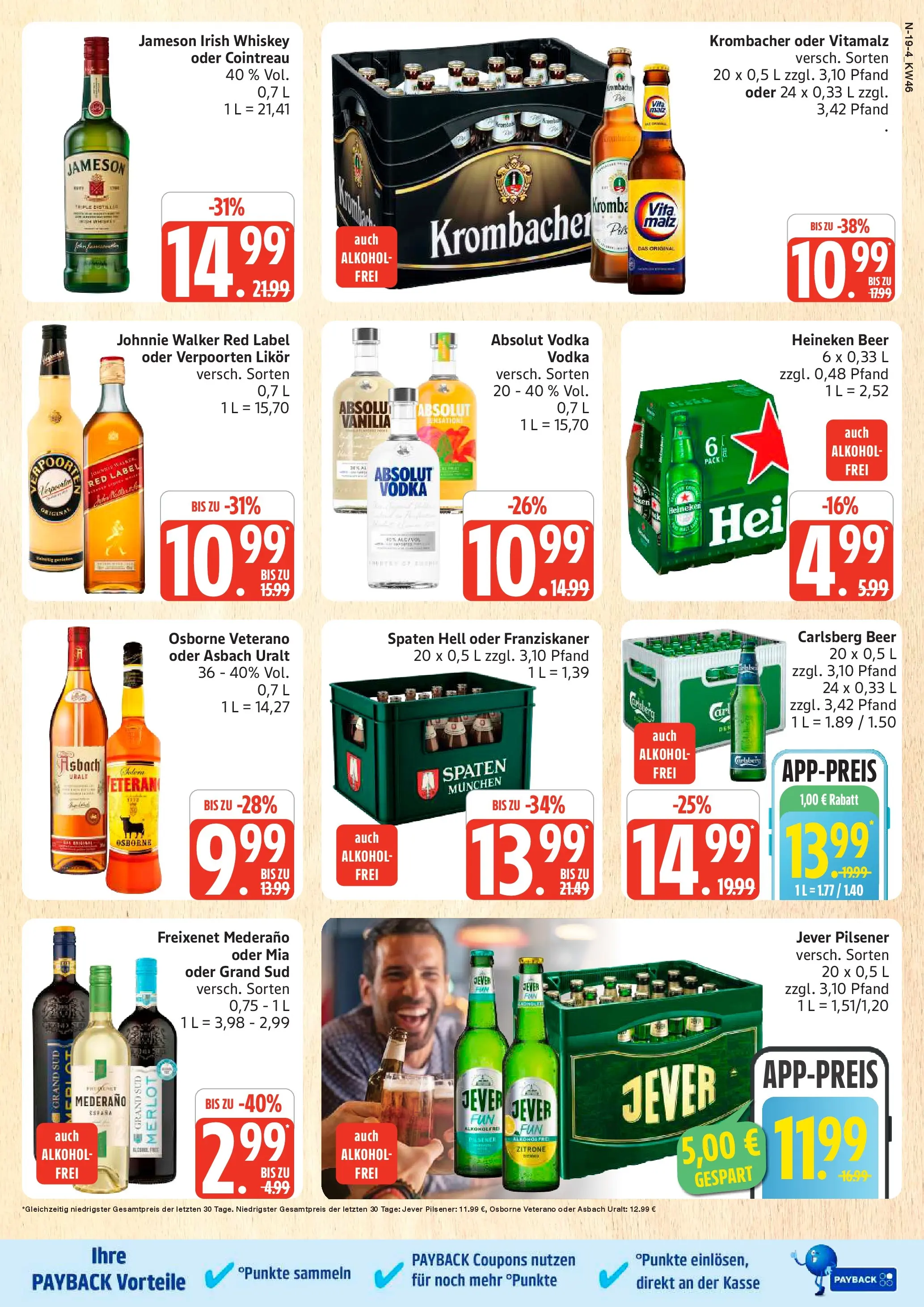 Marktkauf Prospekt Neuenkirchen	 (ab 10.11.2025) » Angebote online | Seite: 19 | Produkte: Likör, Jameson, Jever, Grand sud