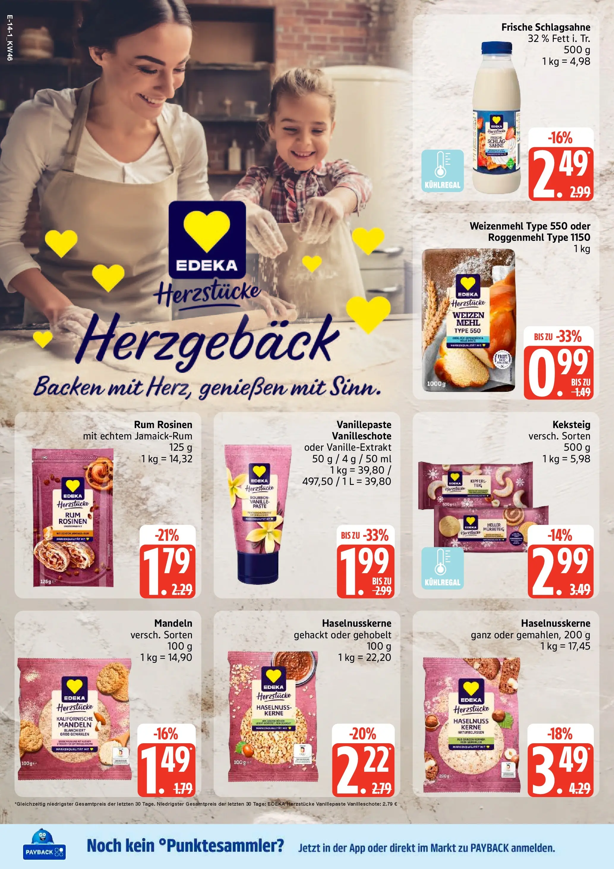 Edeka prospekt Bad Schwartau	 (ab 10.11.2025) » Angebote Online | Seite: 22 | Produkte: Rum, Weizenmehl, Mandeln, Bourbon