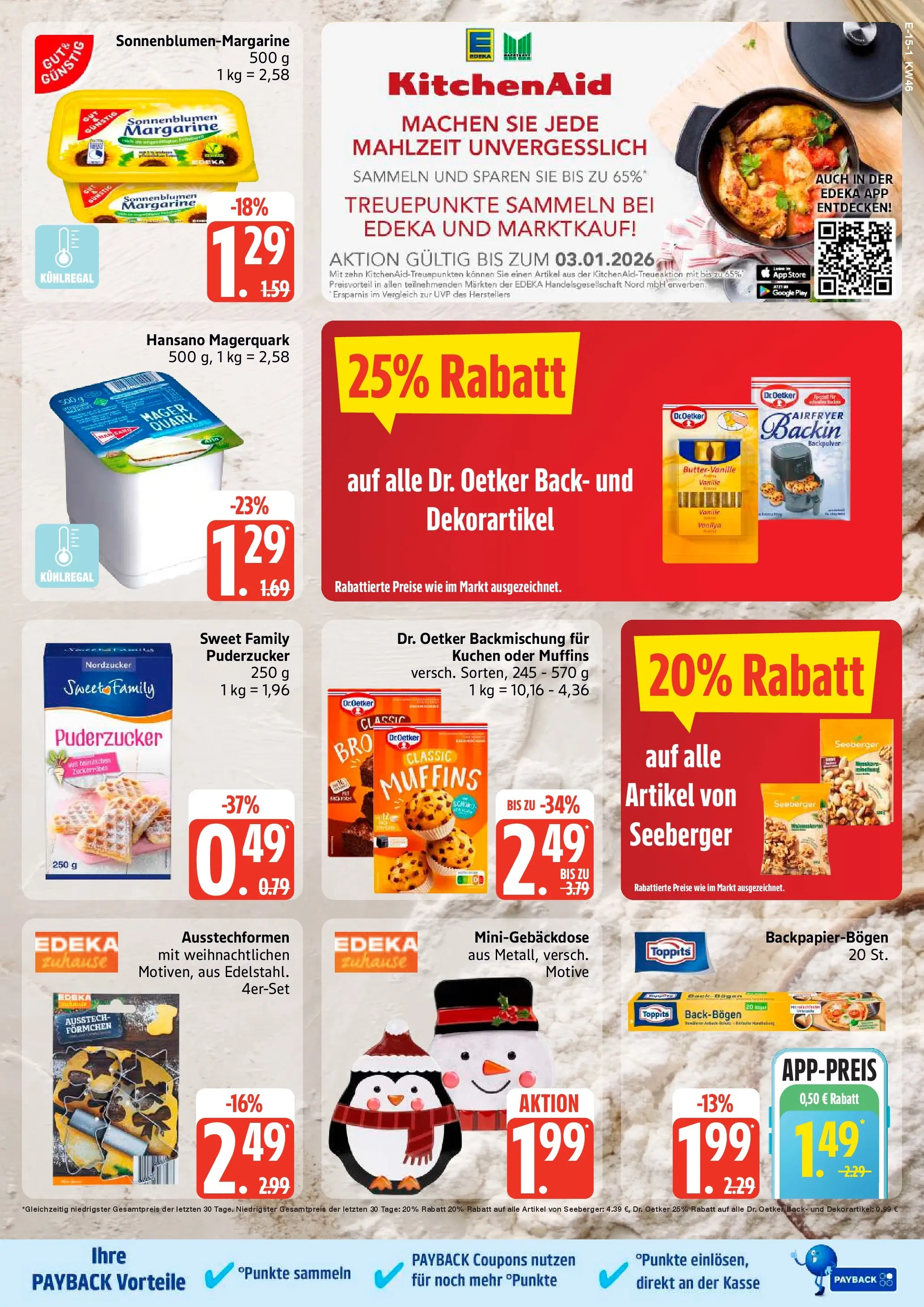 Edeka prospekt Bad Schwartau	 (ab 10.11.2025) » Angebote Online | Seite: 23 | Produkte: Margarine, Quark, Magerquark, Kuchen