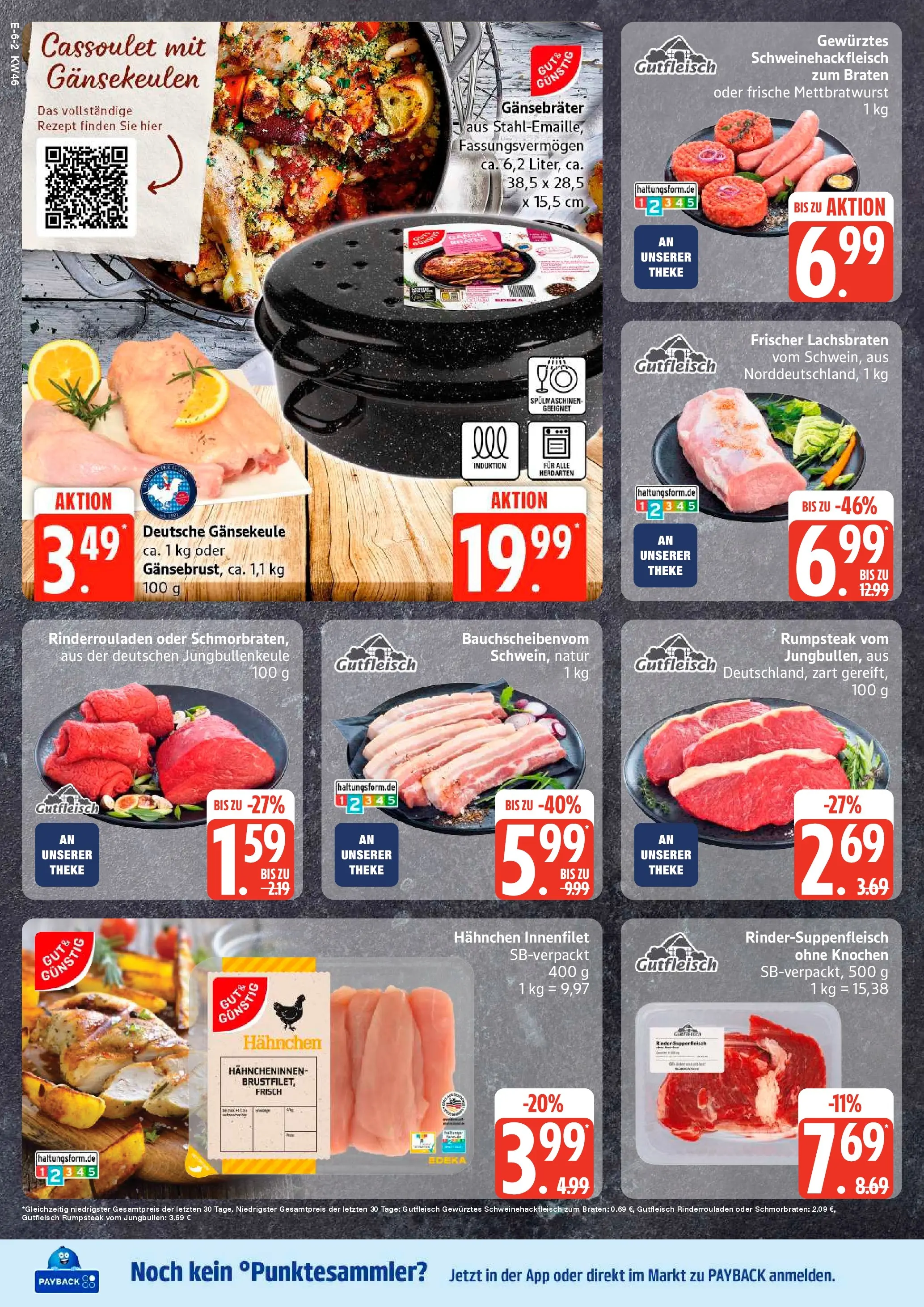 Edeka prospekt Großenwiehe	 (ab 10.11.2025) » Angebote Online | Seite: 8 | Produkte: Rinderrouladen, Rumpsteak, Hahnchen, Theke