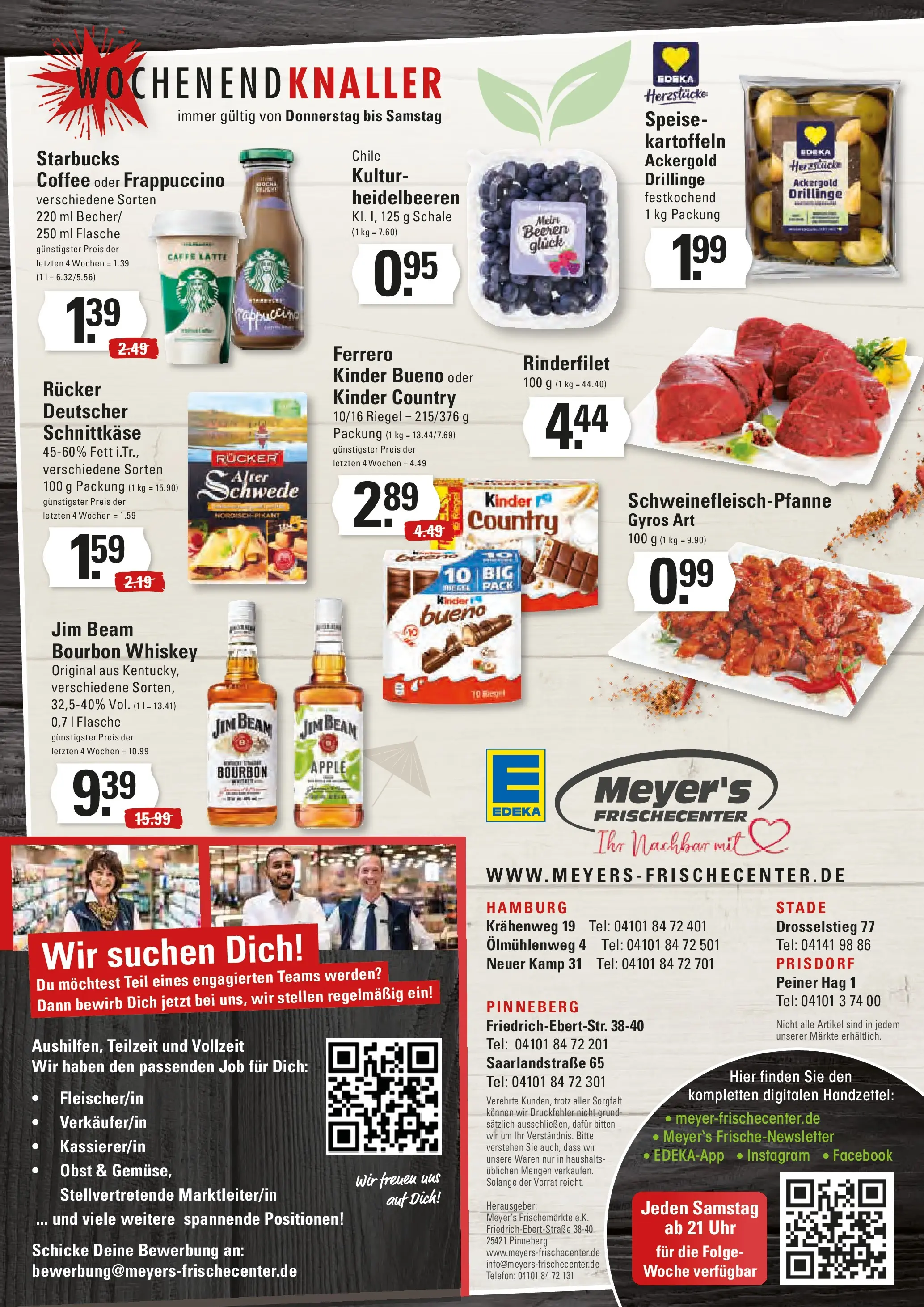 Edeka prospekt Hamburg	 (ab 10.11.2025) » Angebote Online | Seite: 16 | Produkte: Kinder bueno, Heidelbeeren, Bourbon, Kinder country