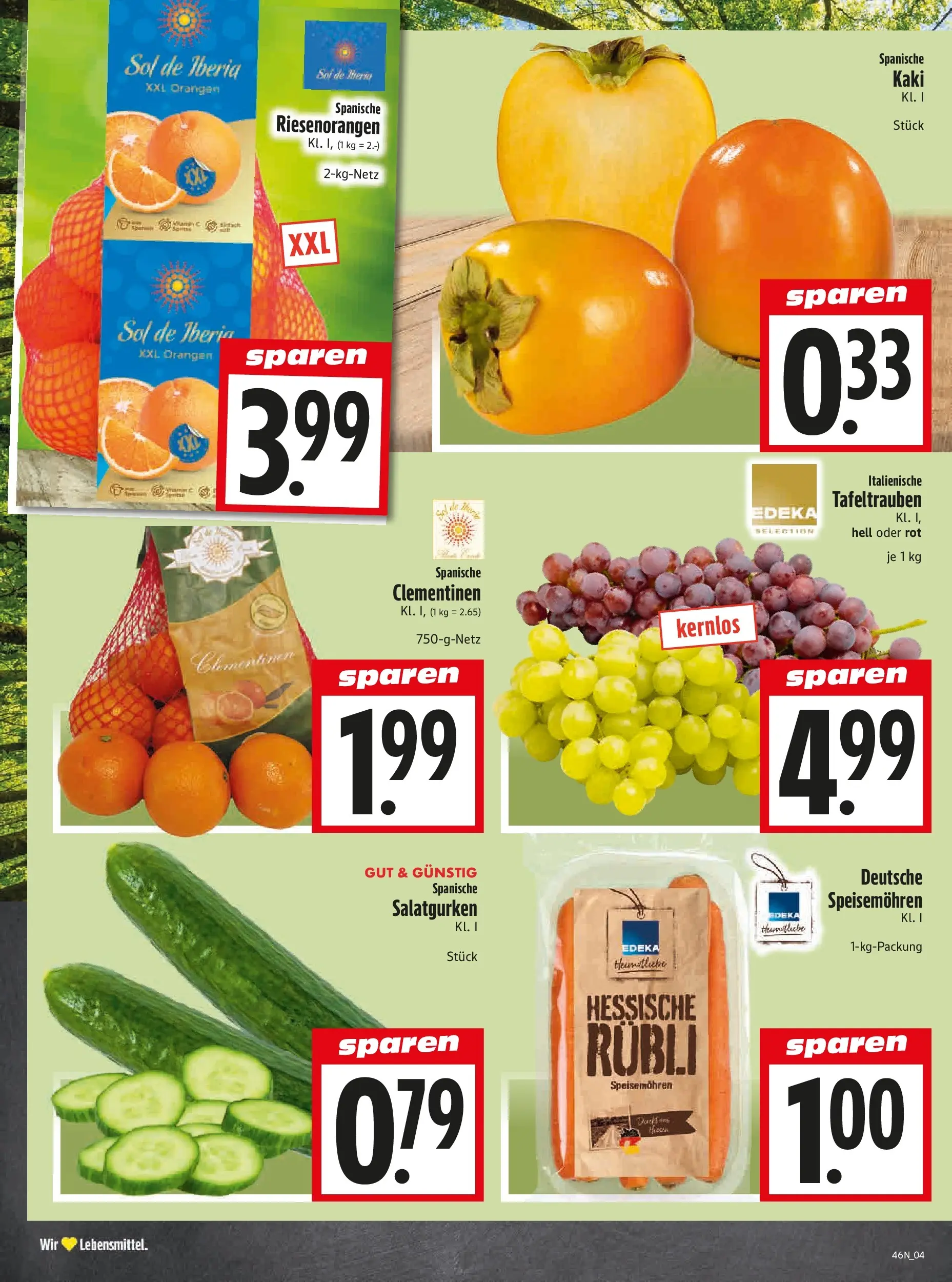 Entdecke - Edeka Hahner: Wochenangebote (ab 09.11.2025) zum Blättern | Seite: 6 | Produkte: Orangen, Kaki