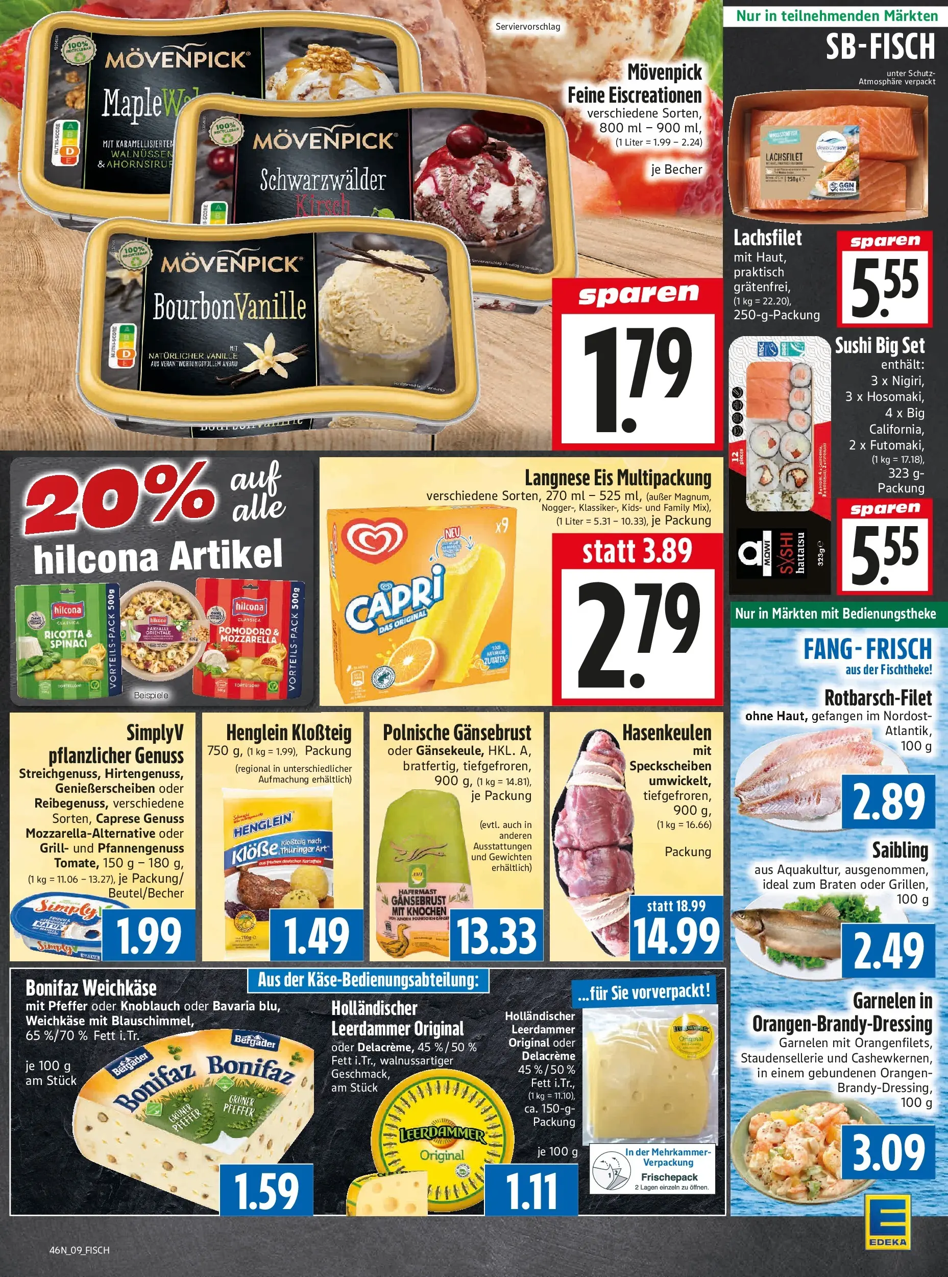 Entdecke - Edeka Hahner: Wochenangebote (ab 09.11.2025) zum Blättern | Seite: 11 | Produkte: Grill, Garnelen, Leerdammer, Knoblauch