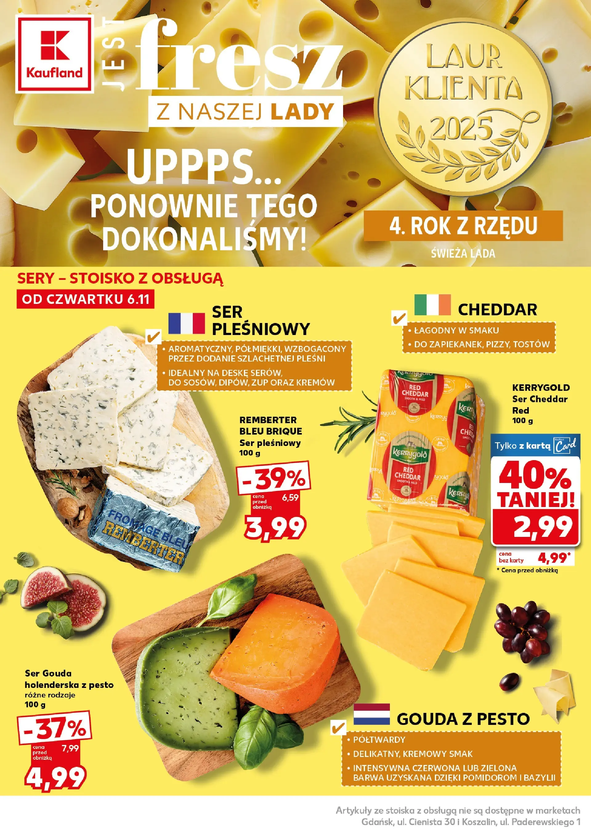 Kaufland gazetka - Super Sobota od 08.11.2025 - od jutra PDF | Strona: 14 | Produkty: Ser pleśniowy, Pesto, Cheddar, Ser cheddar