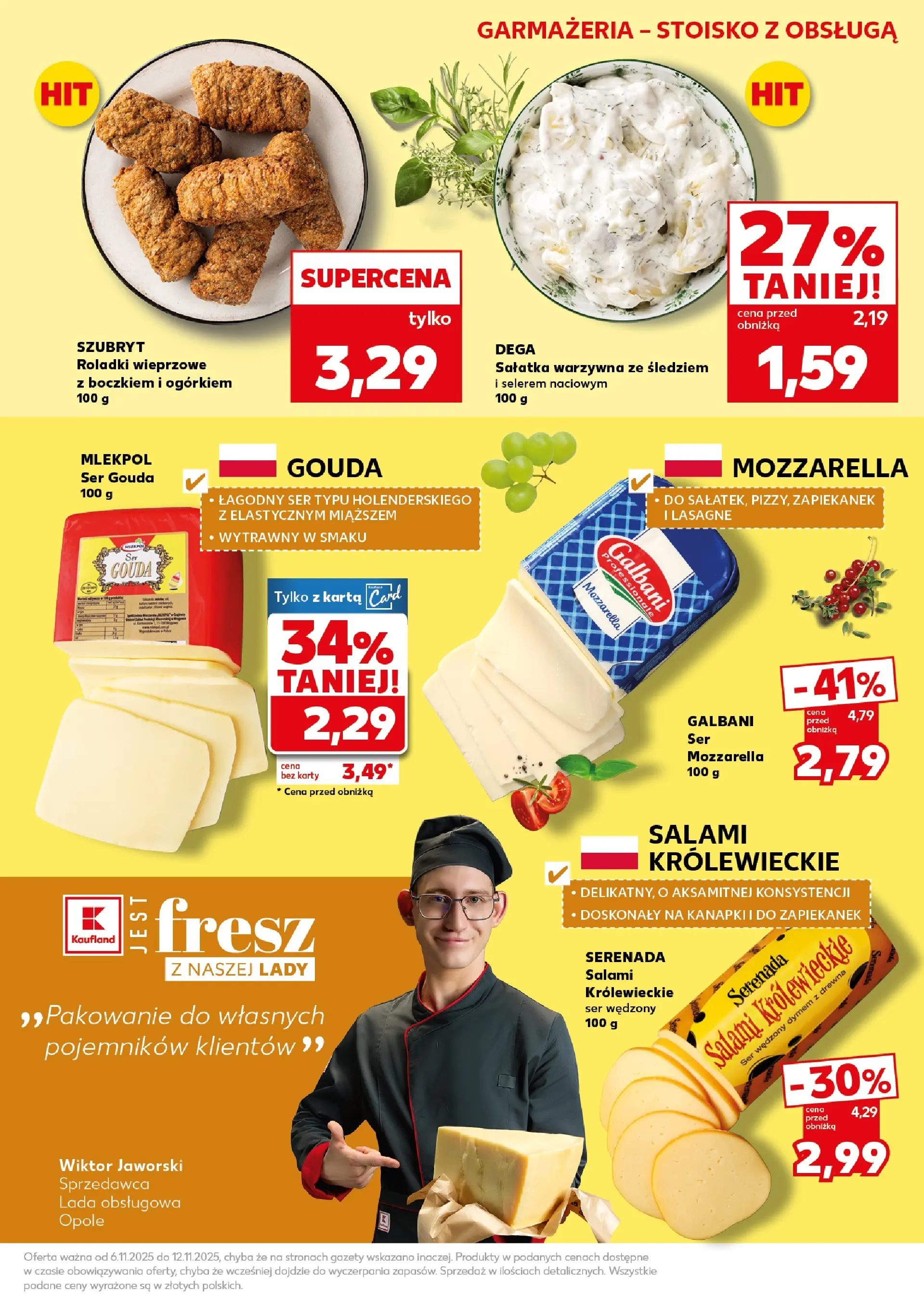 Kaufland gazetka - Super Sobota od 08.11.2025 - od jutra PDF | Strona: 15 | Produkty: Karta, Lasagne, Mozzarella, Ser gouda