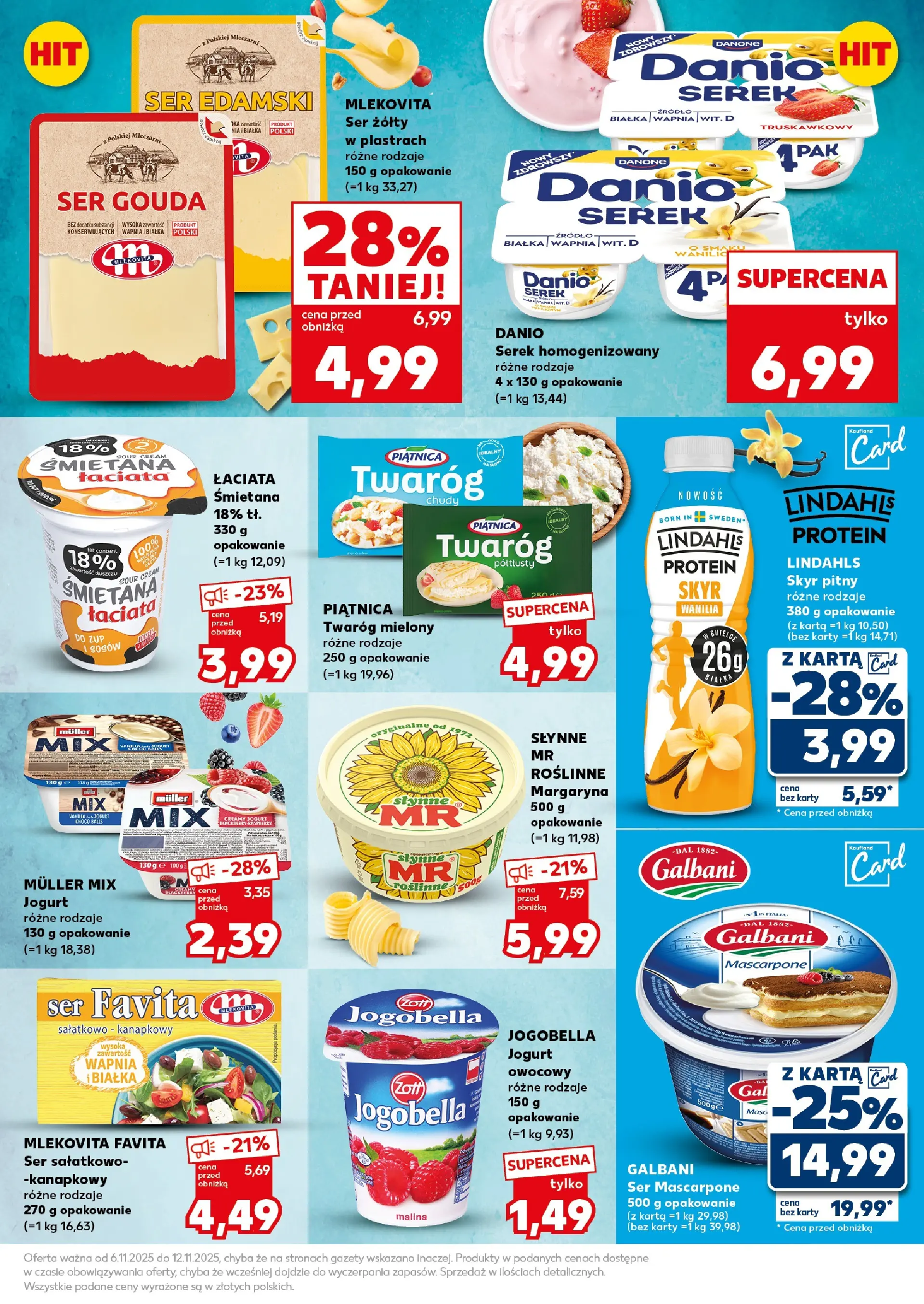 Kaufland gazetka - Super Sobota od 08.11.2025 - od jutra PDF | Strona: 21 | Produkty: Ser żółty, Ser edamski, Twaróg, Skyr