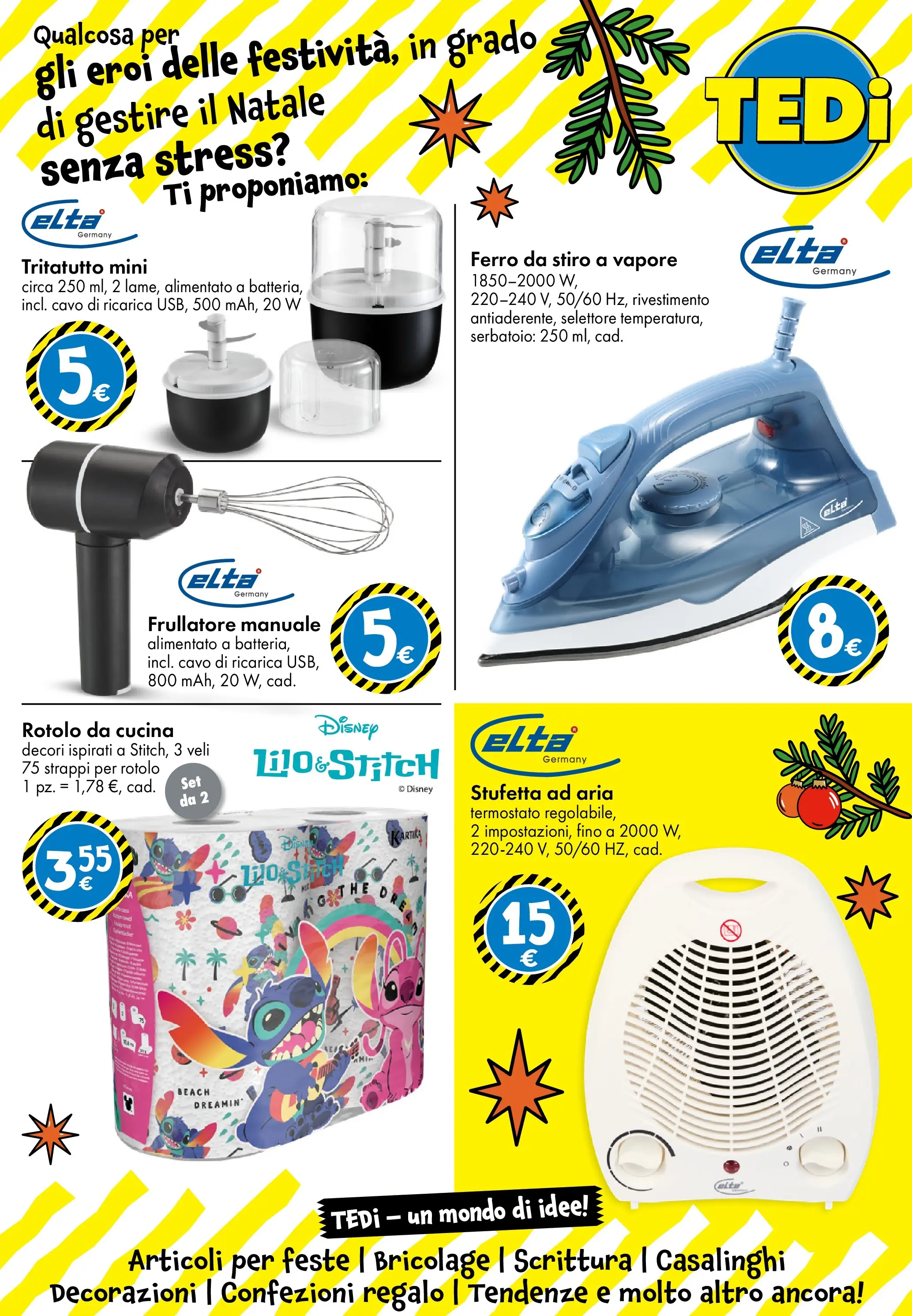 Nuovo TEDi - TEDi volantino fino al 15.11.2025 dal 06/11/2025 > offerte anteprima 🛍️ | Pagina: 33 | Prodotti: Frullatore, Tritatutto, Cavo, Ferro da stiro