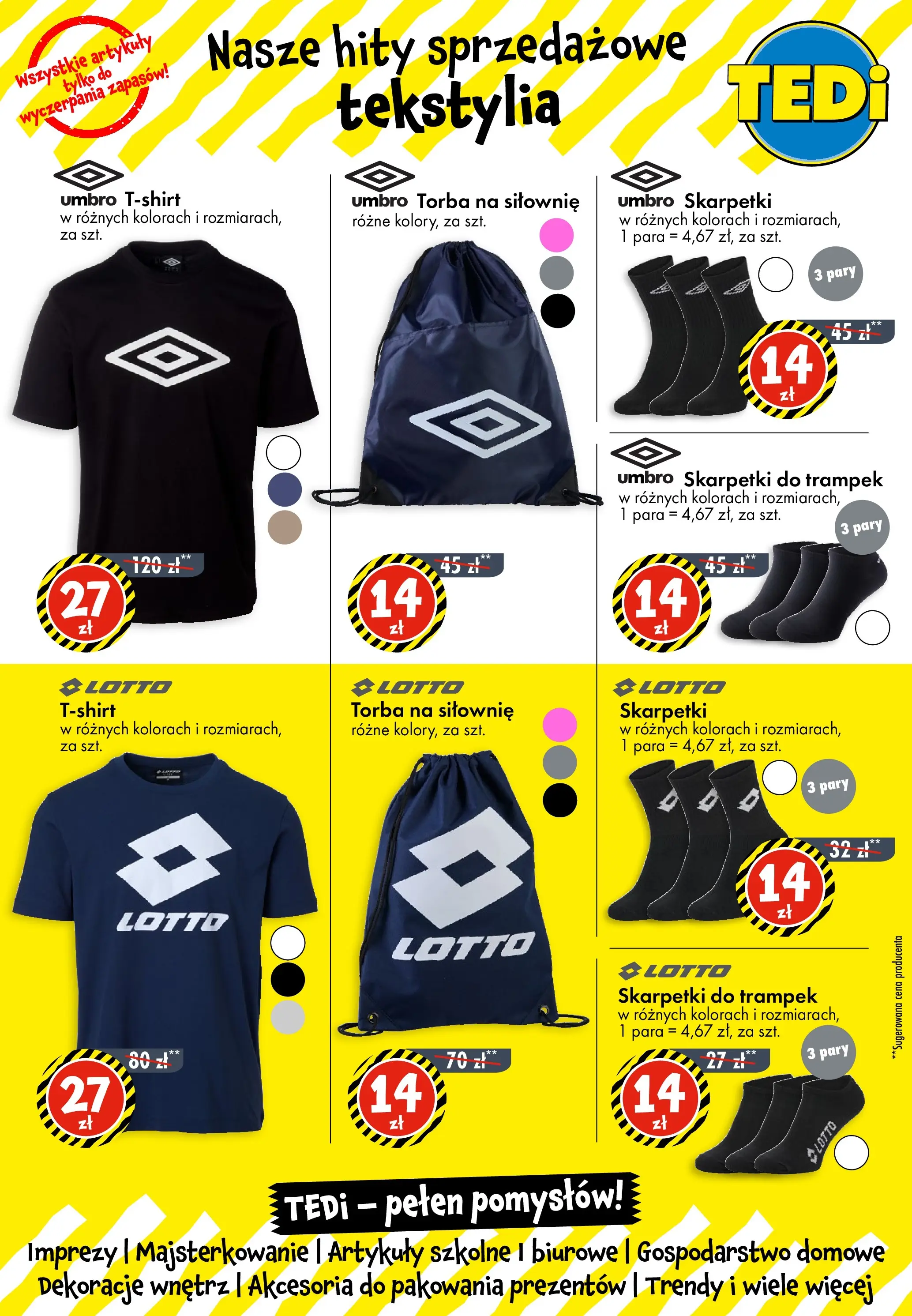 TEDi Gazetka - Kwidzyn od (13.11.2025 - 20.11.2025) | Strona: 4 | Produkty: Skarpetki, Torba, Artykuły szkolne, Tekstylia