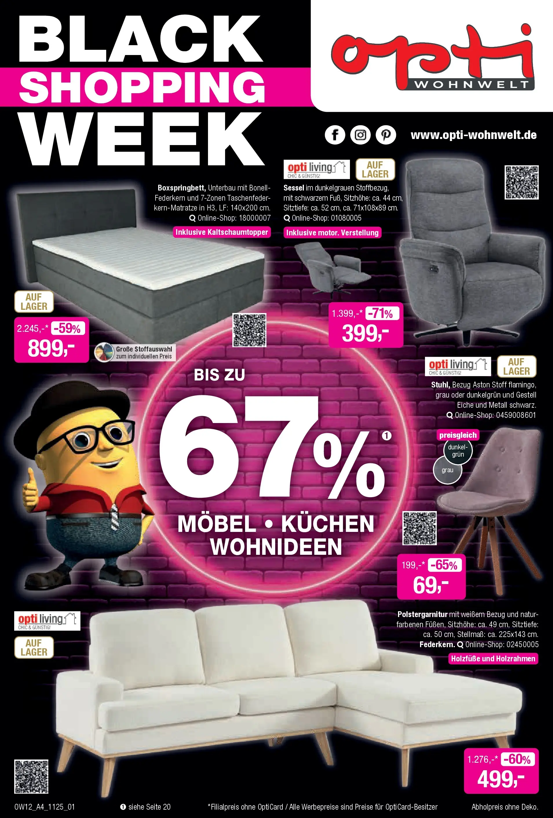 Entdecke - Black Shopping Week (ab 12.11.2025) zum Blättern | Seite: 1 | Produkte: Sessel, Kuchen