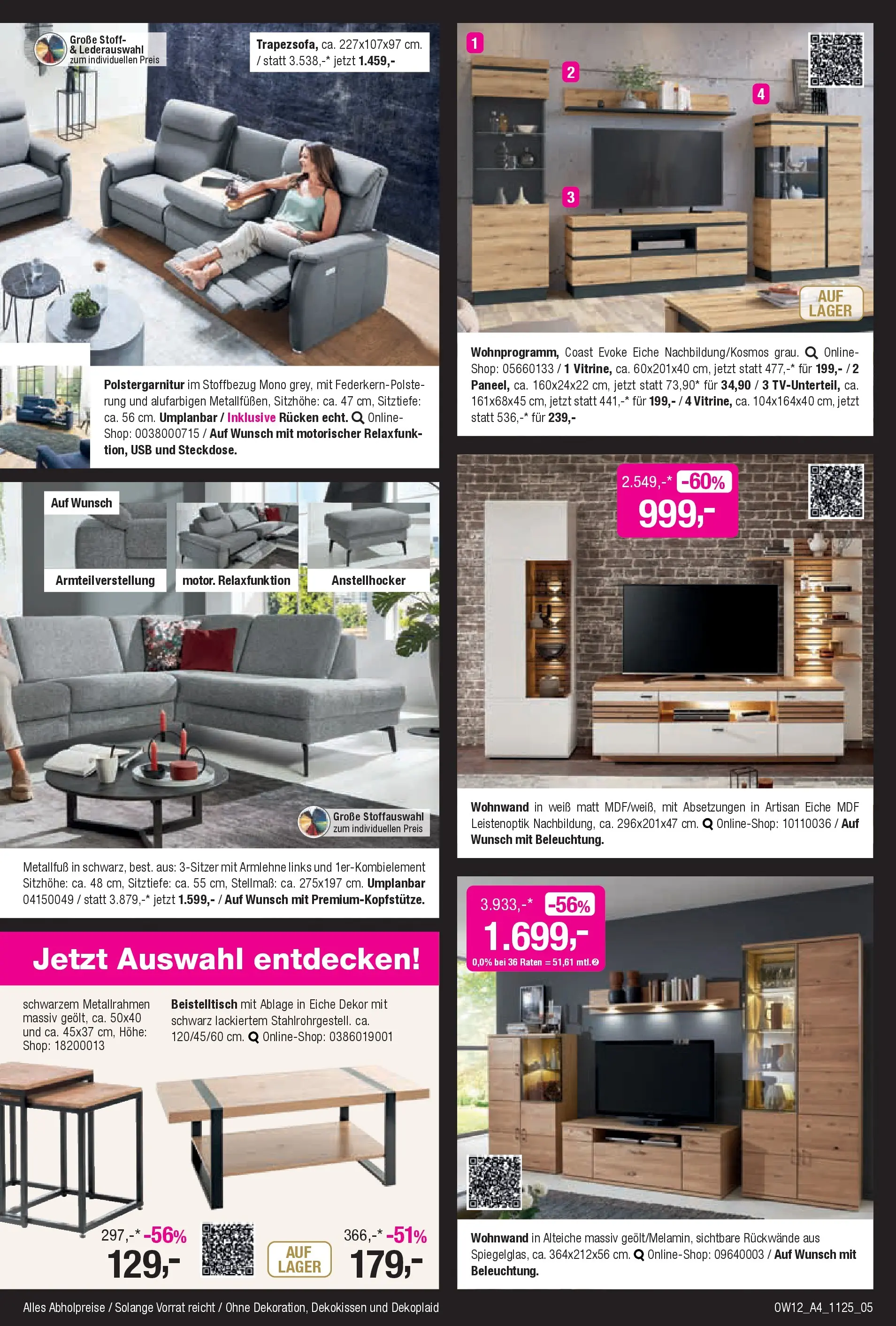 Entdecke - Black Shopping Week (ab 12.11.2025) zum Blättern | Seite: 5 | Produkte: USB, Wohnwand, Beistelltisch