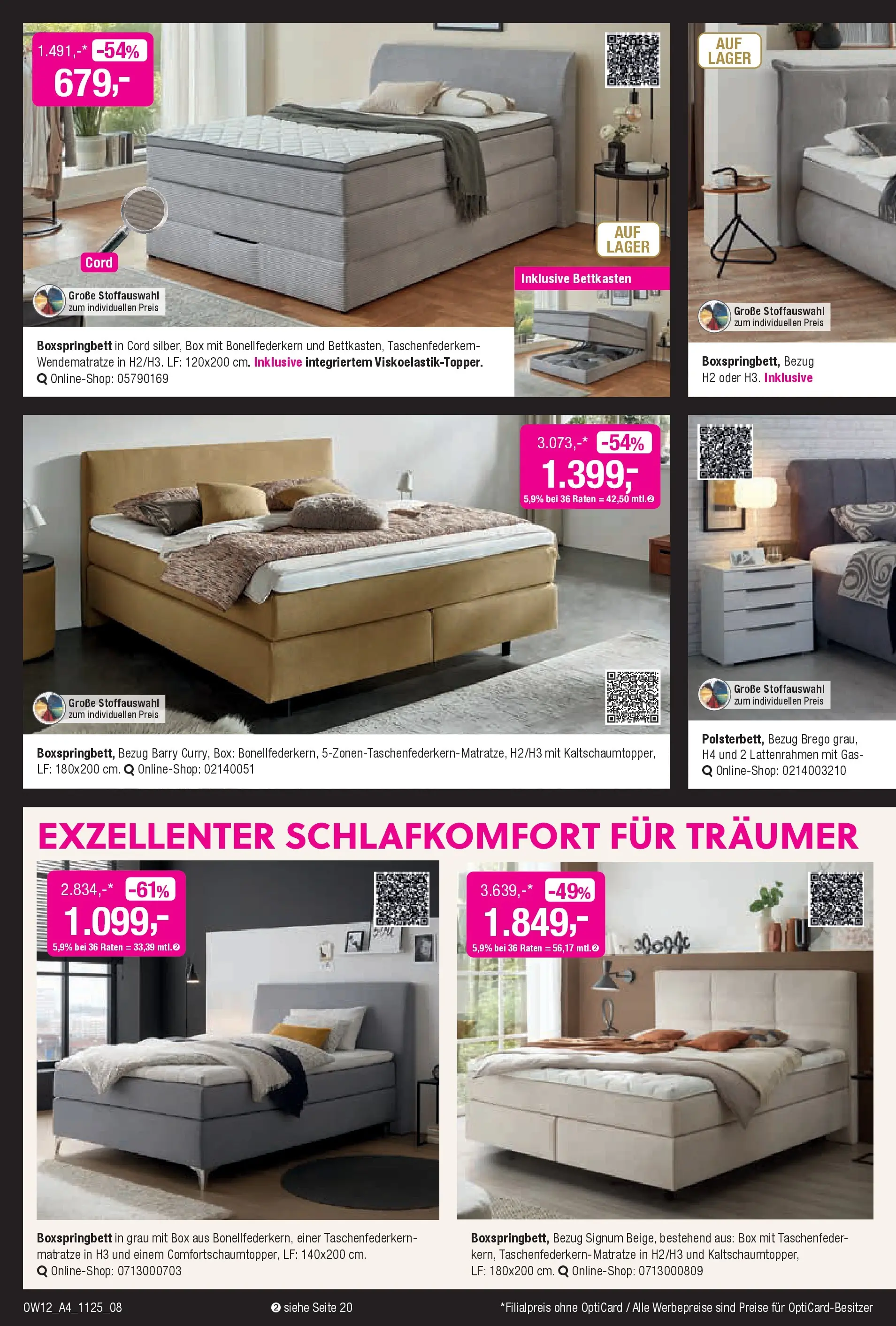 Entdecke - Black Shopping Week (ab 12.11.2025) zum Blättern | Seite: 8 | Produkte: Matratze, Boxspringbett, Box