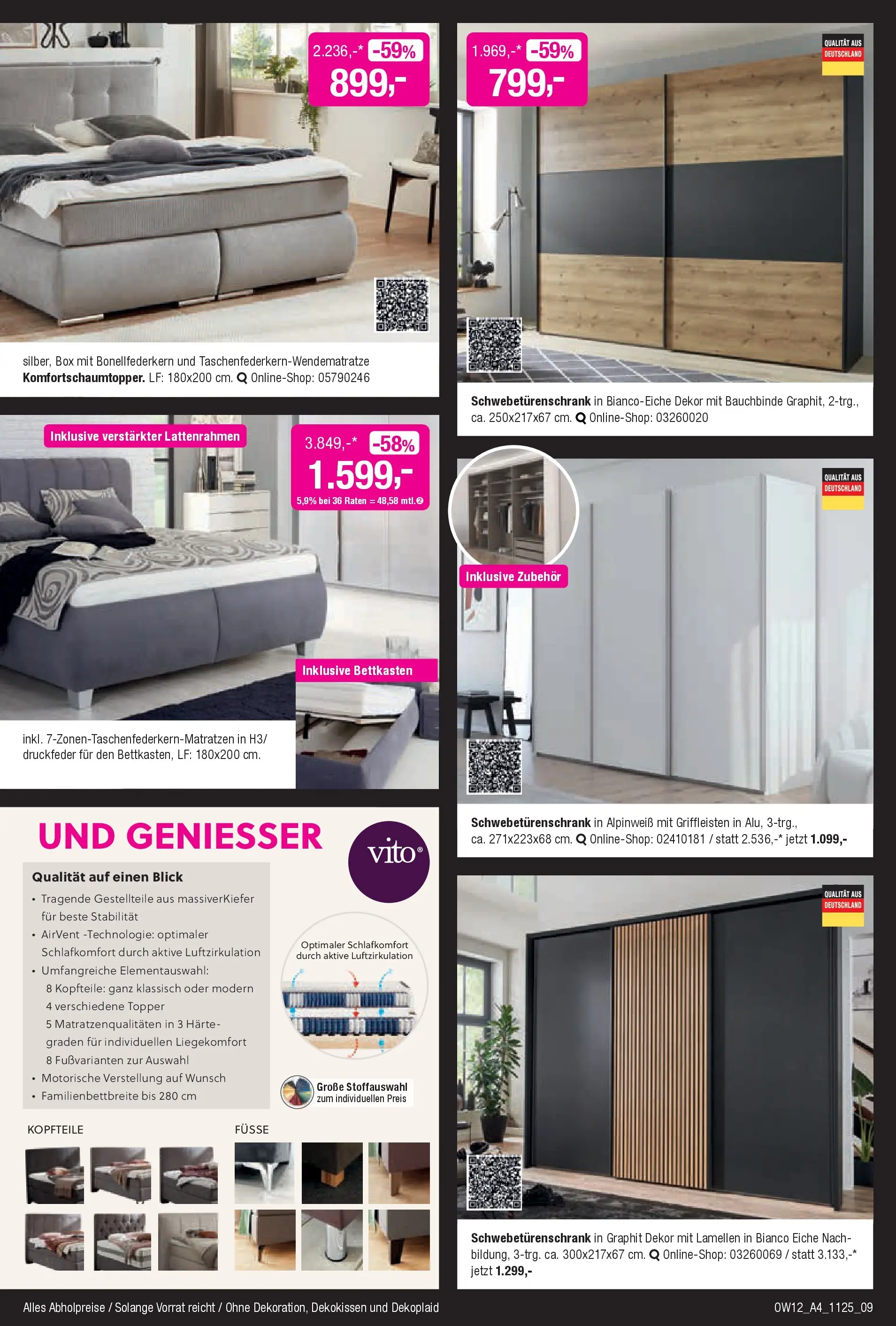 Entdecke - Black Shopping Week (ab 12.11.2025) zum Blättern | Seite: 9 | Produkte: Schwebetürenschrank, Topper, Box