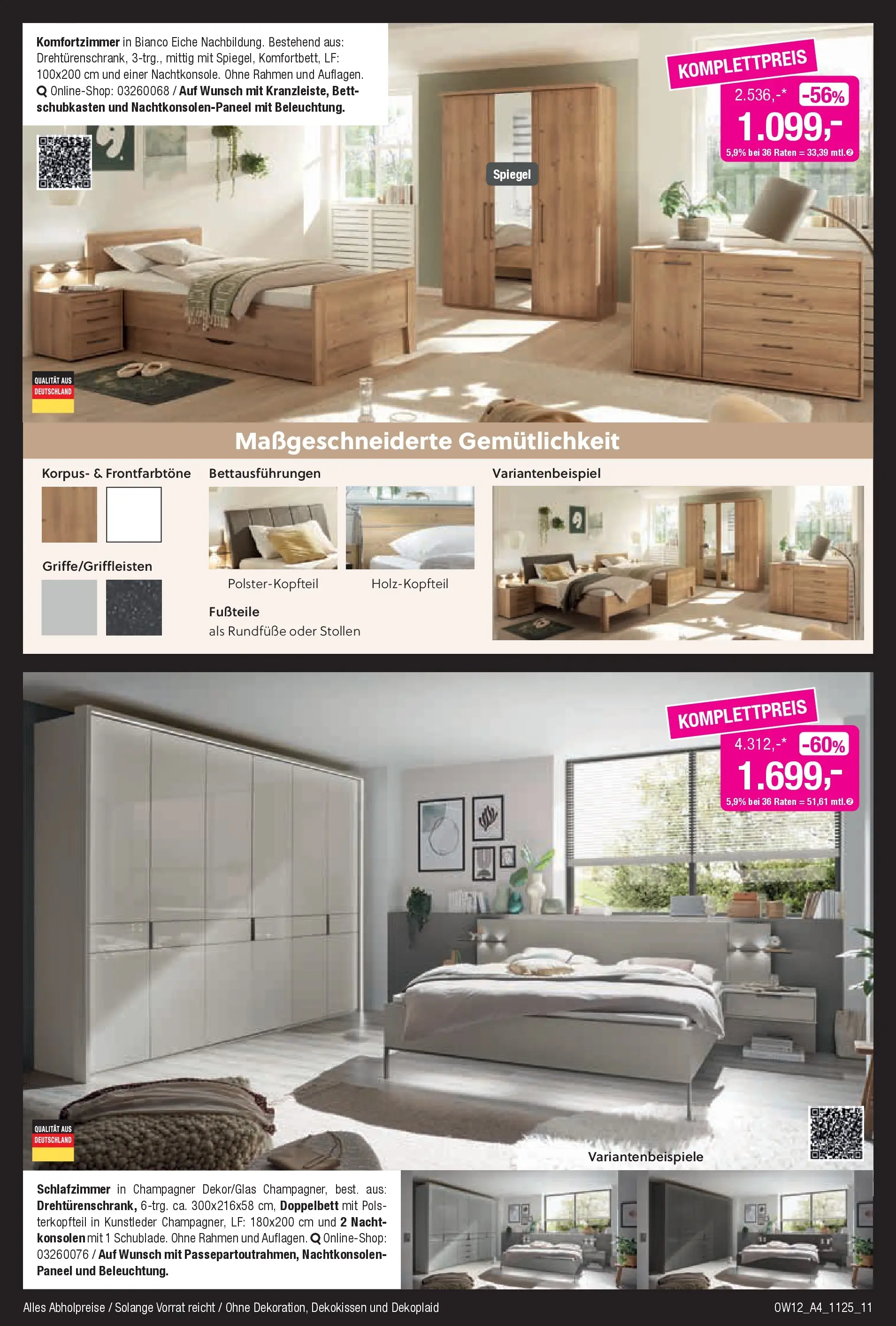 Entdecke - Black Shopping Week (ab 12.11.2025) zum Blättern | Seite: 11 | Produkte: Bett, Doppelbett, Spiegel