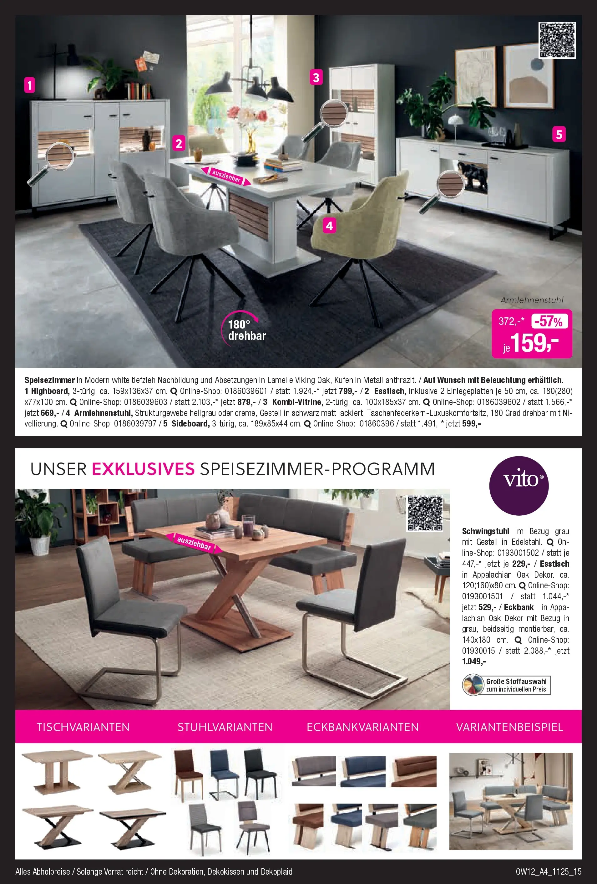 Entdecke - Black Shopping Week (ab 12.11.2025) zum Blättern | Seite: 15 | Produkte: Esstisch, Eckbank